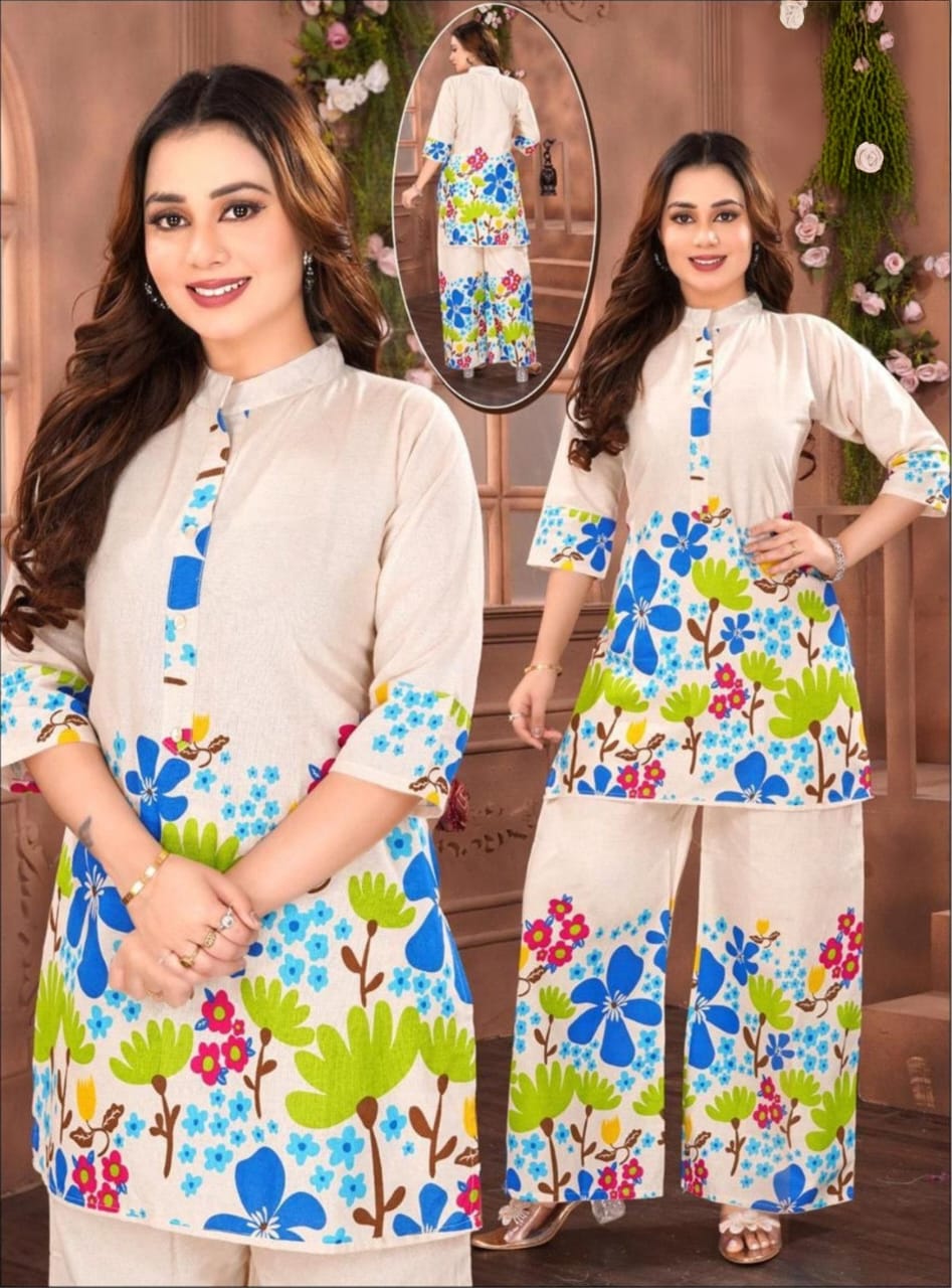 PickCell Cotton Flex Daman Digital Print Coord Set for Woman