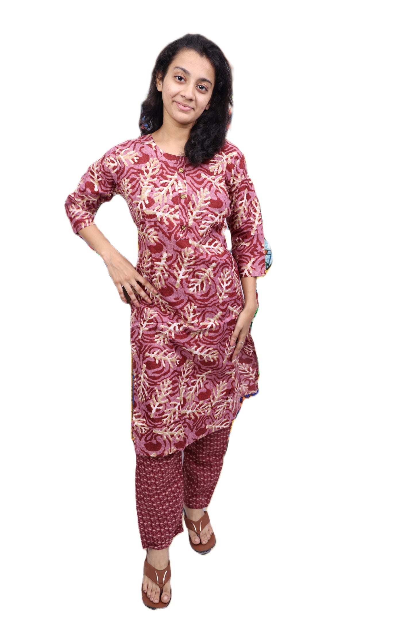 PickCell Women's Printed Cotton Designer Kurti With Bottom