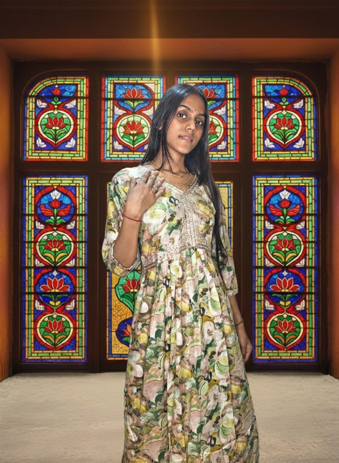 PickCell Women's Printed Long Frock Style Kurti
