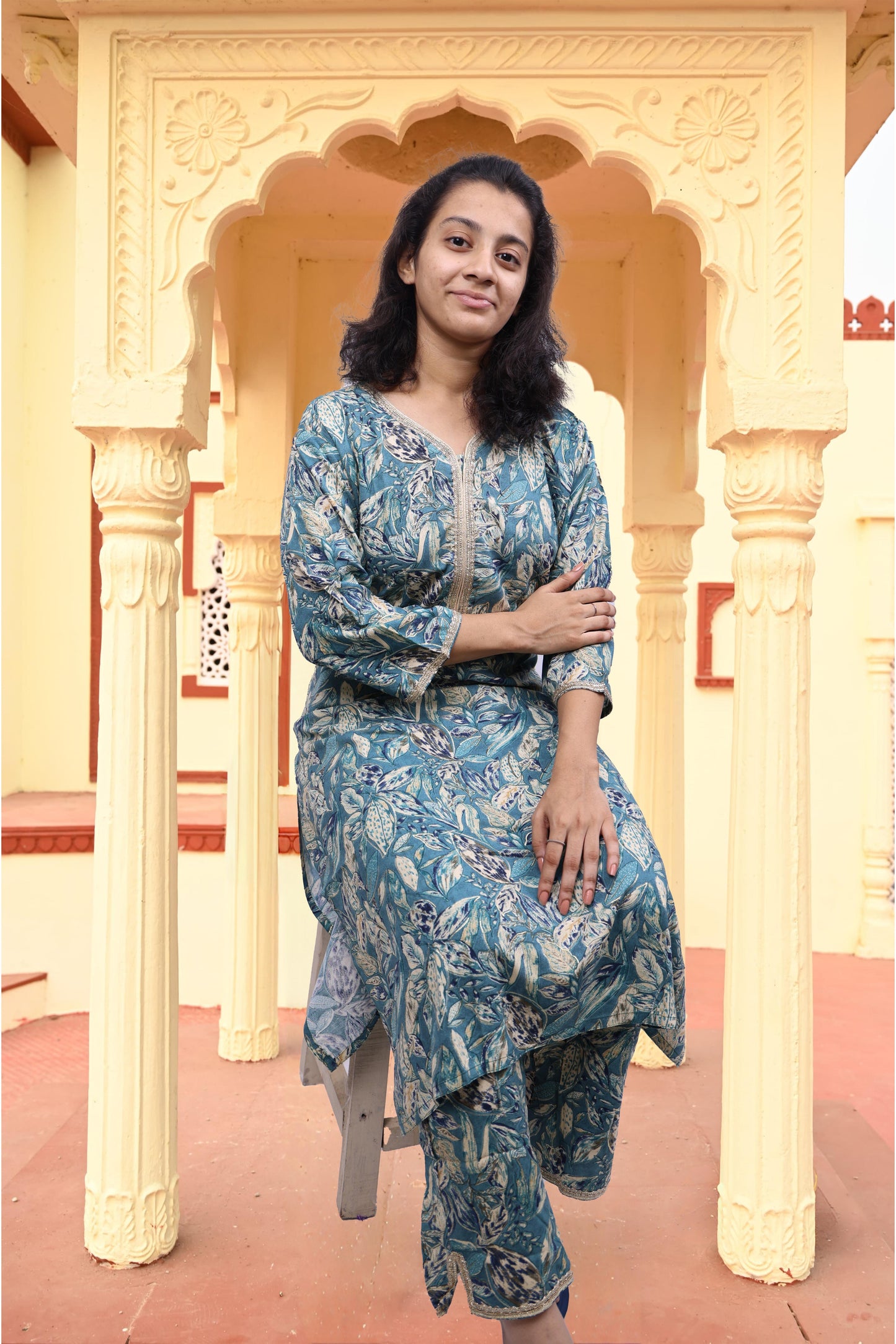 PickCell Handwork Kurti With Bottom