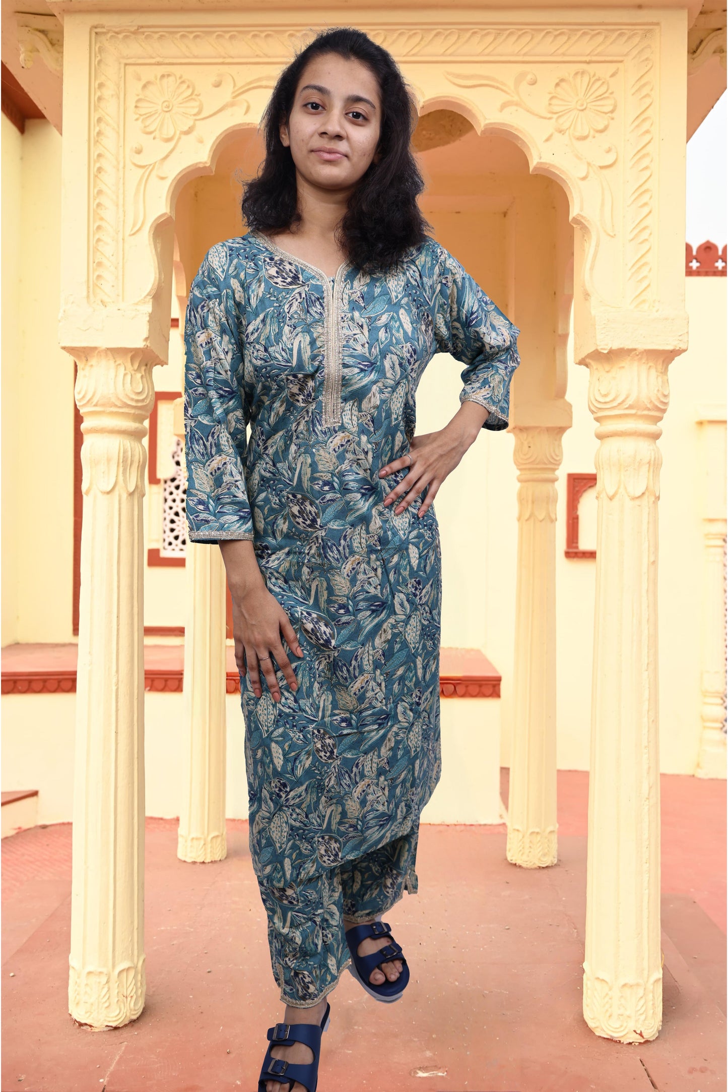 PickCell Handwork Kurti With Bottom