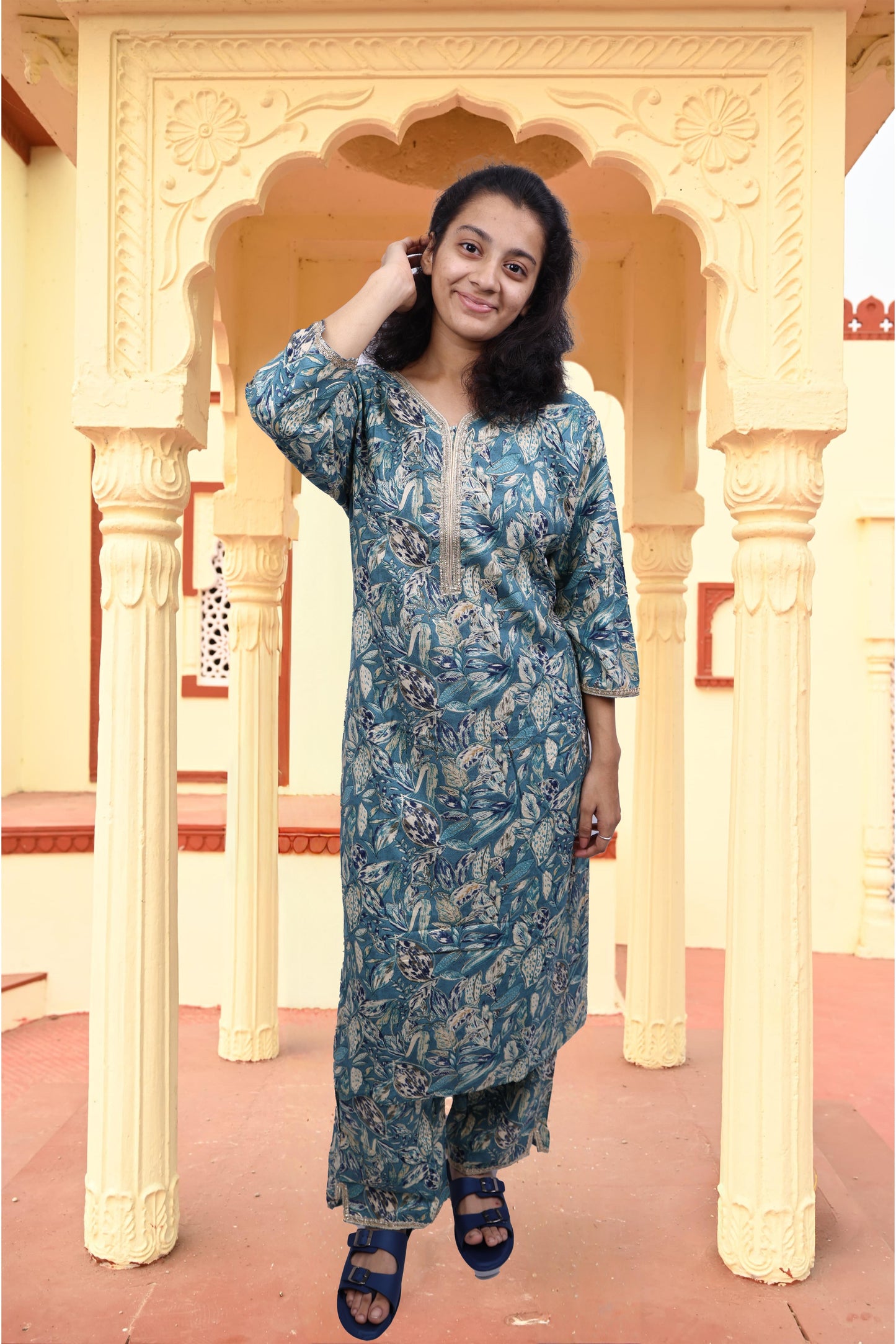 PickCell Handwork Kurti With Bottom