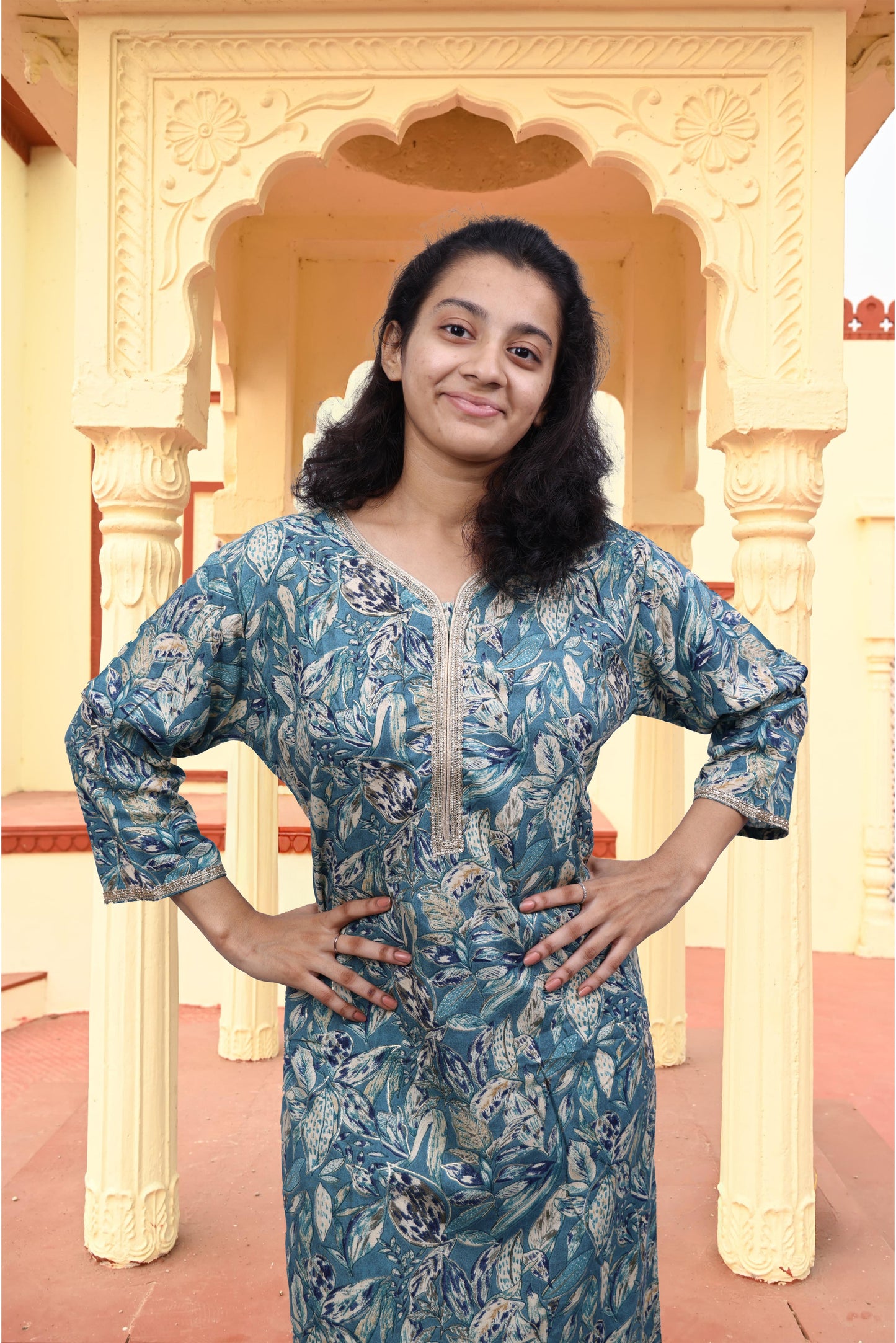 PickCell Handwork Kurti With Bottom