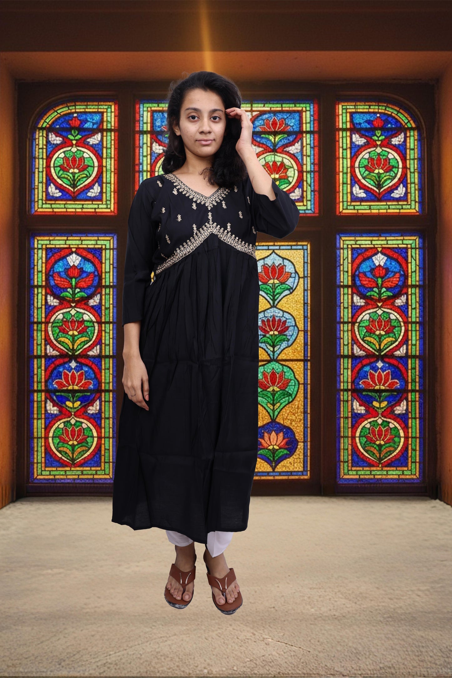 PickCell Embrodiary Long Frock Kurti