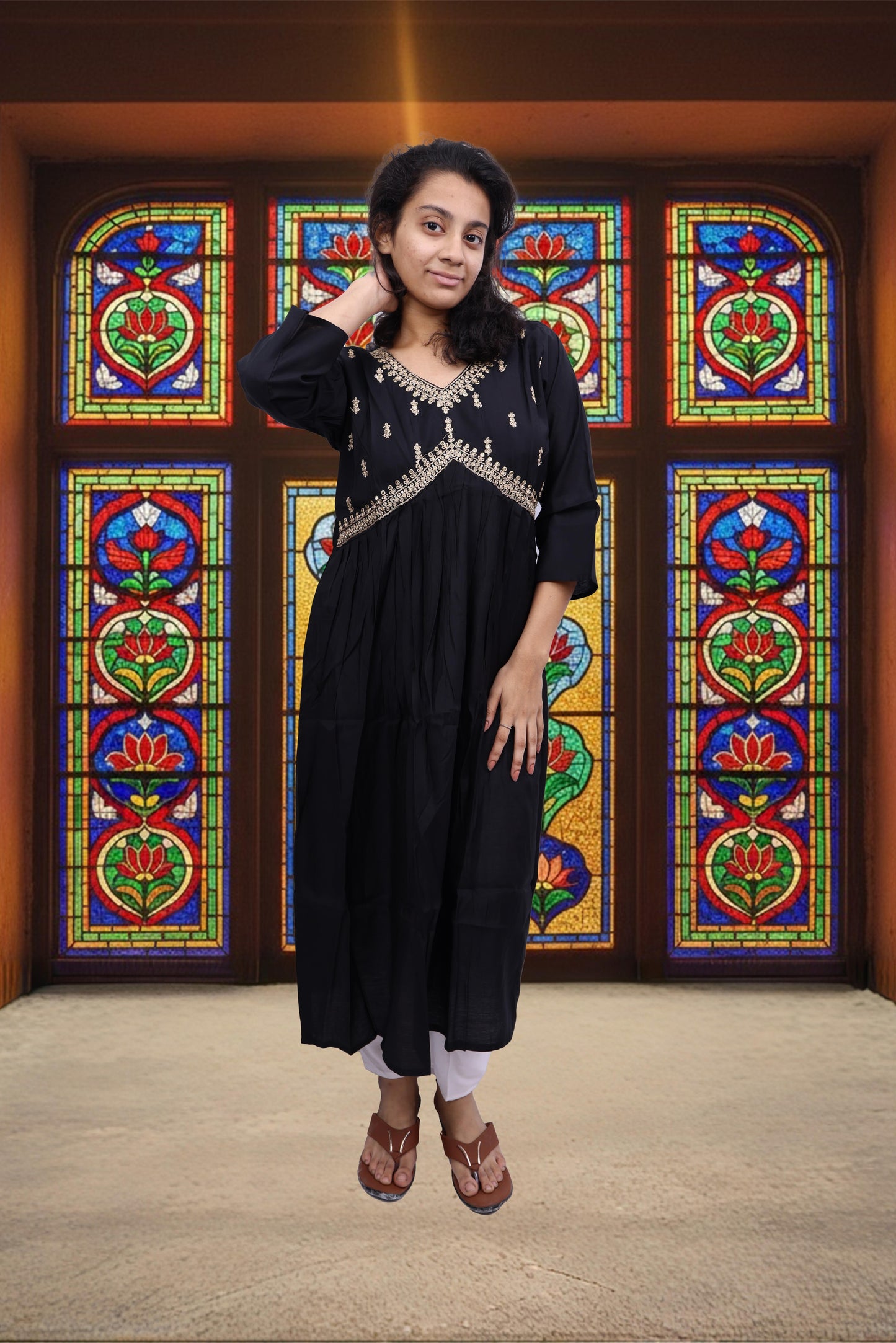 PickCell Embrodiary Long Frock Kurti