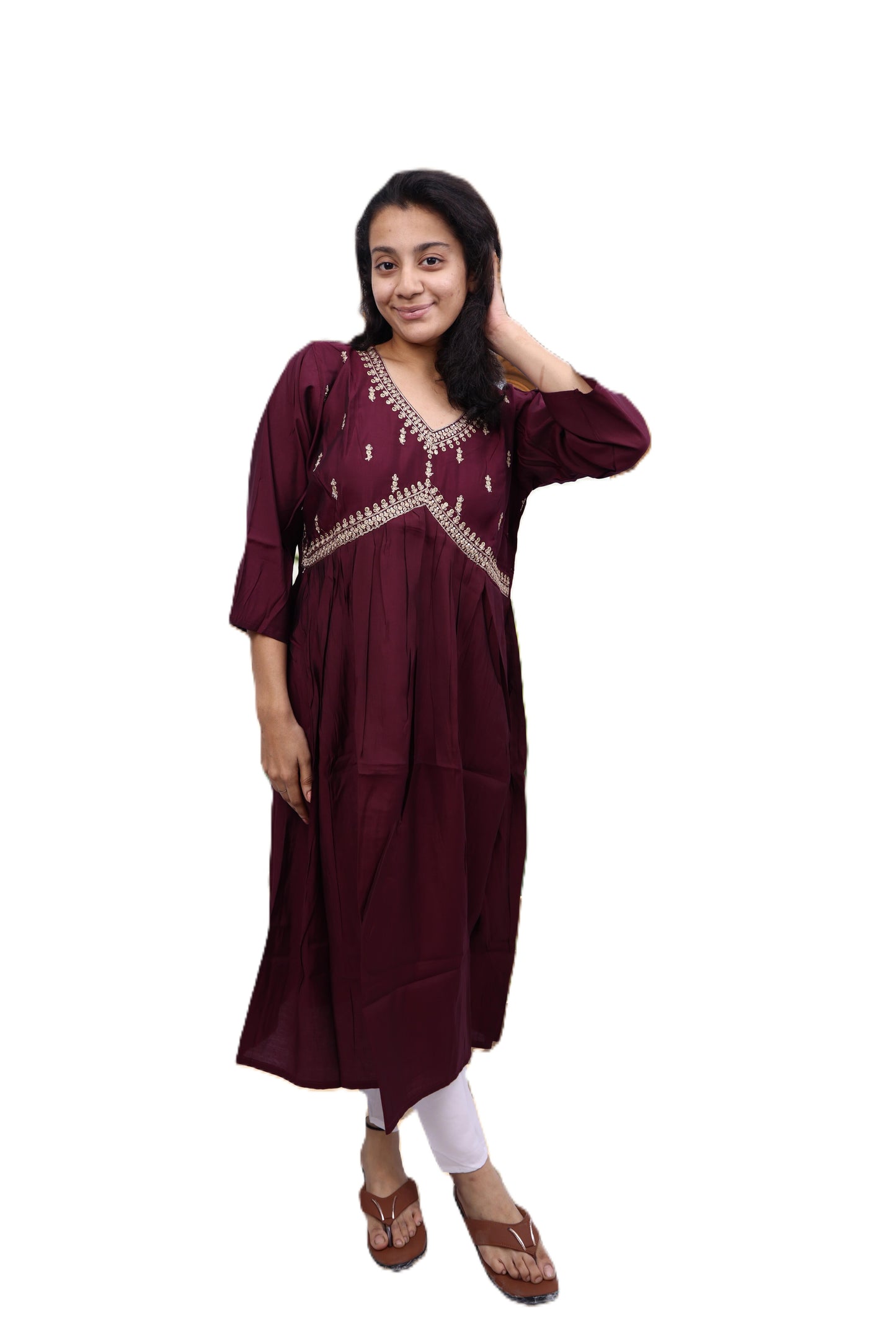 PickCell Embrodiary Long Frock Kurti