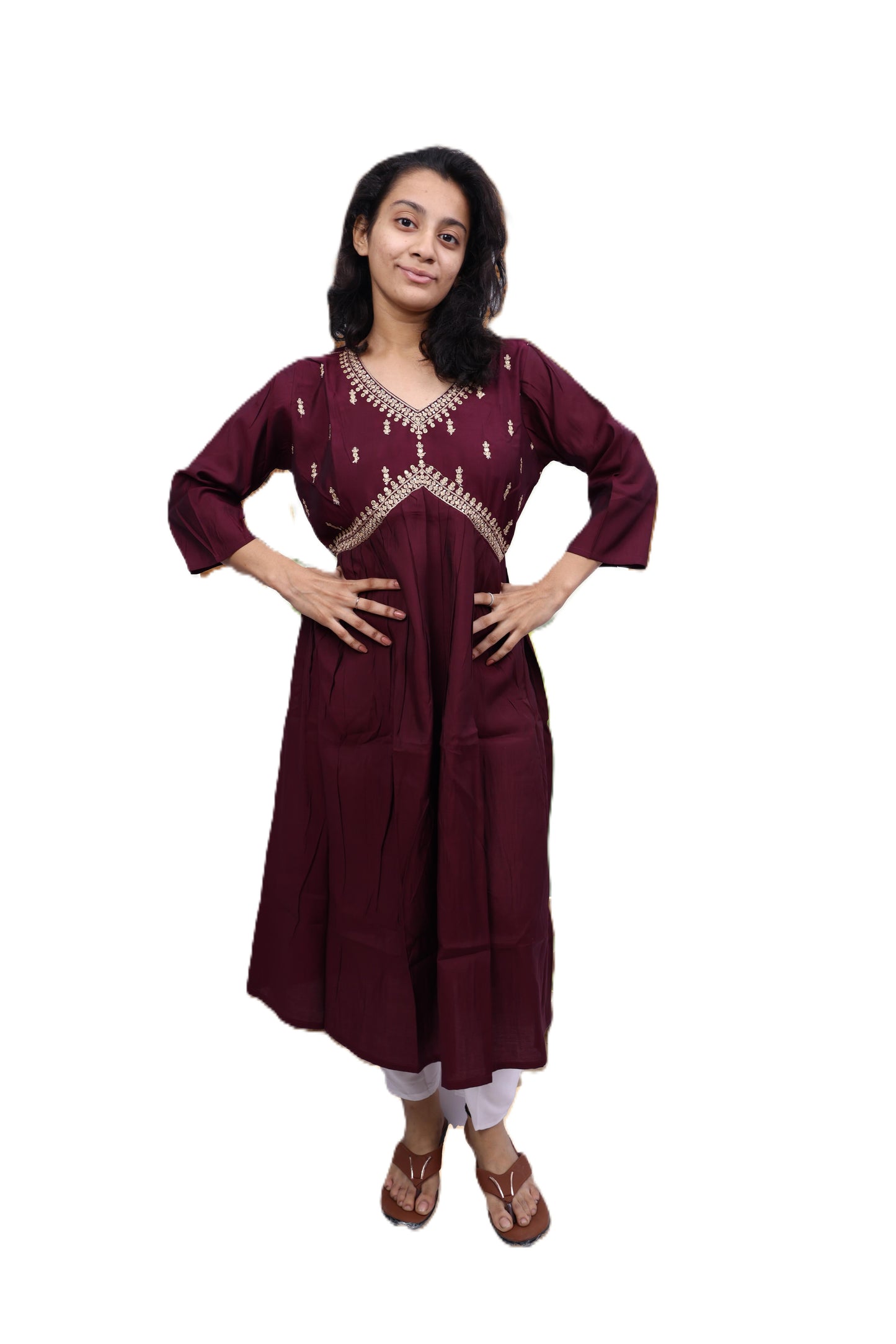 PickCell Embrodiary Long Frock Kurti