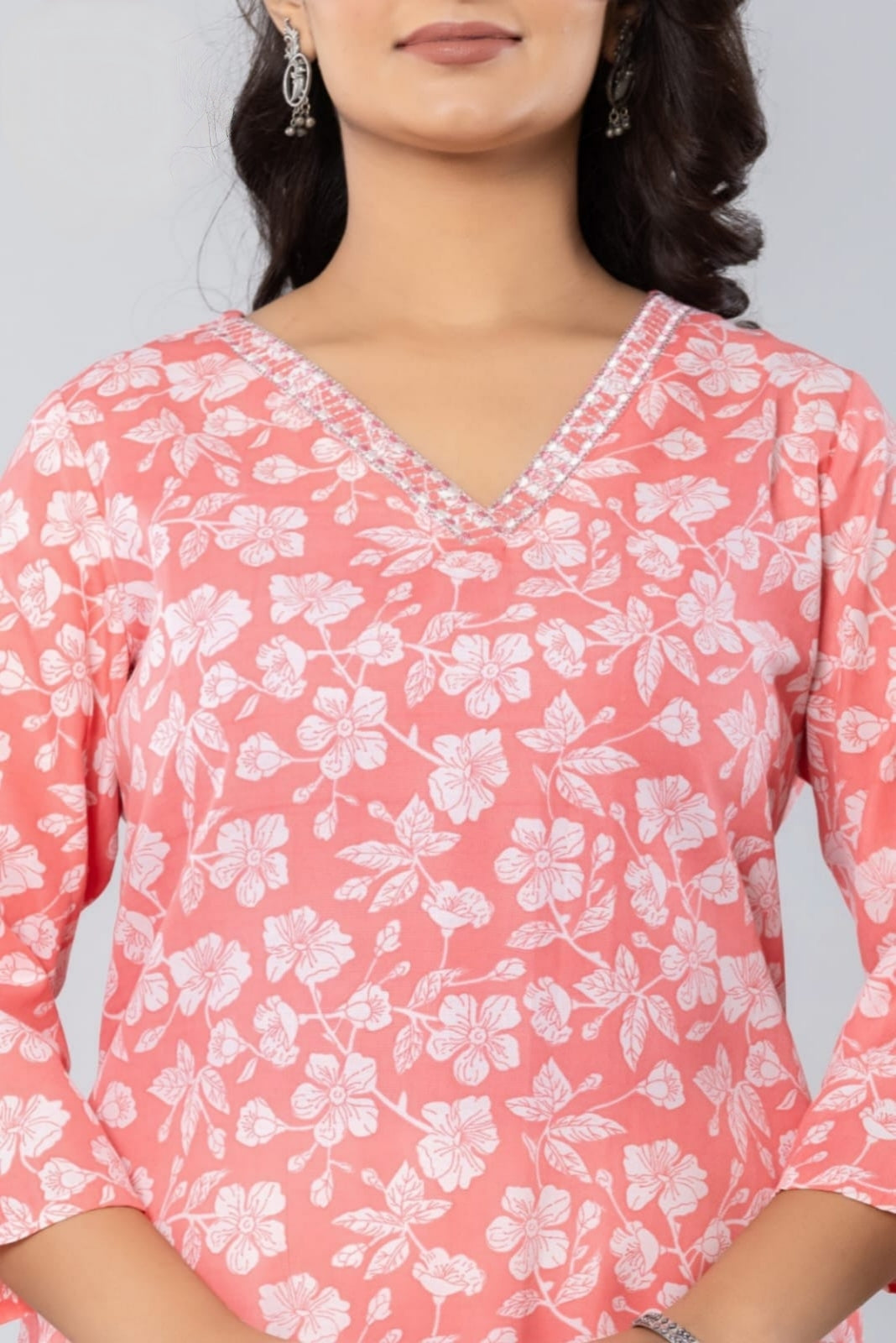 PickCell Printed Long Kurti Poly Cotton Fabric