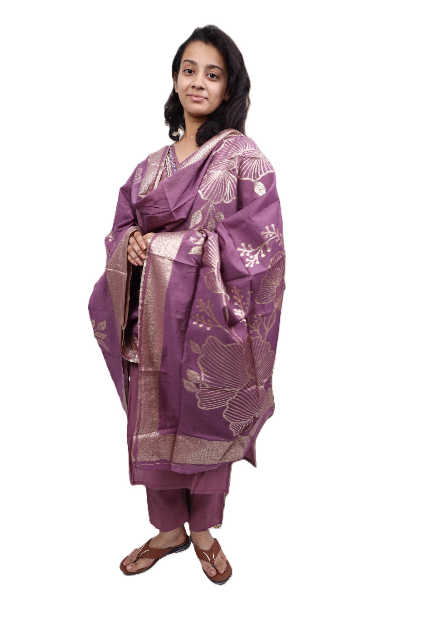 PickCell Premium Handwork Kurti With Bottom & Dupatta (Glass & Stone work)