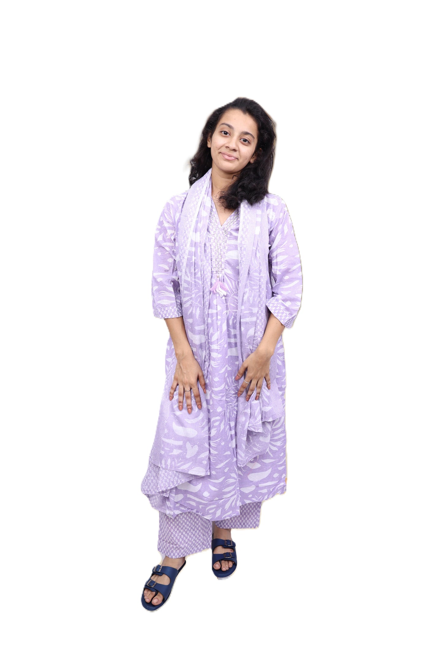 PickCell Printed Kurti with Pyajma and Dupatta