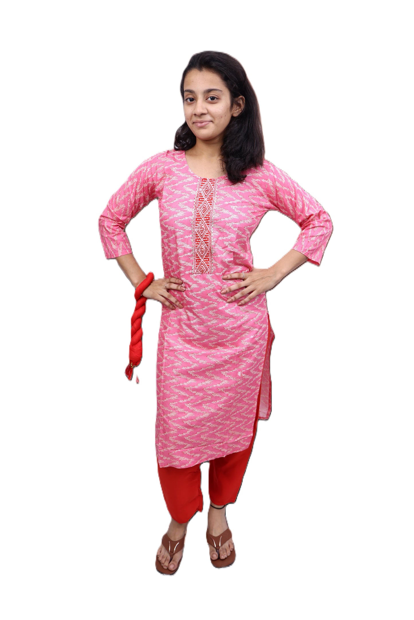PickCell Cotton Printed Kurti With Bottom & Dupatta