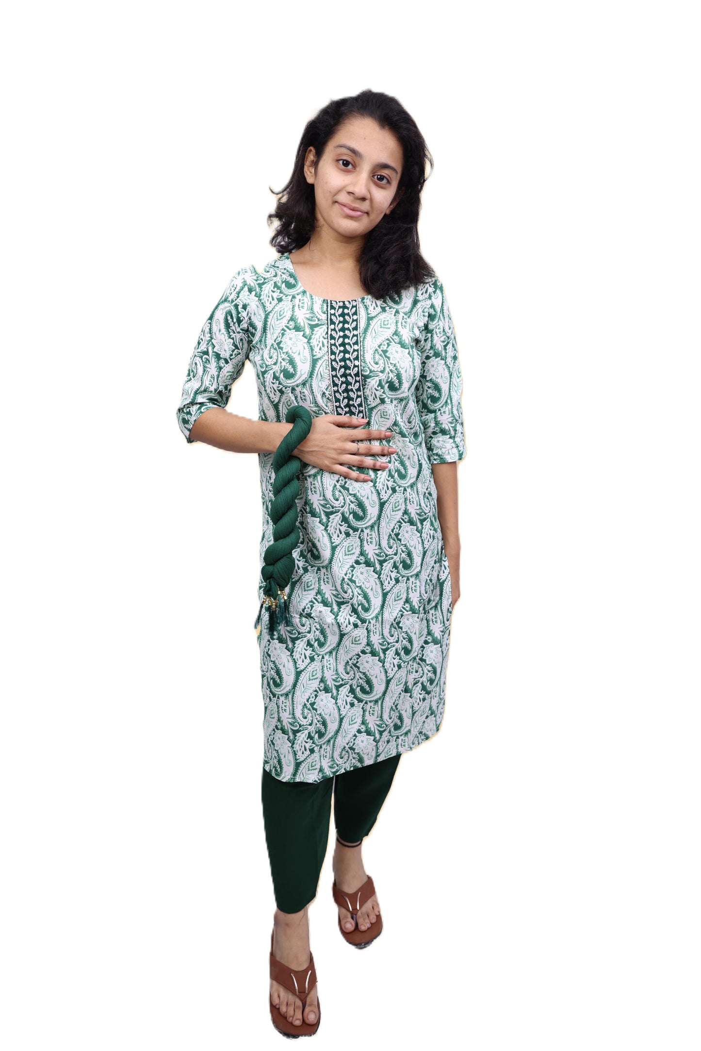 PickCell Cotton Printed Kurti With Bottom & Dupatta