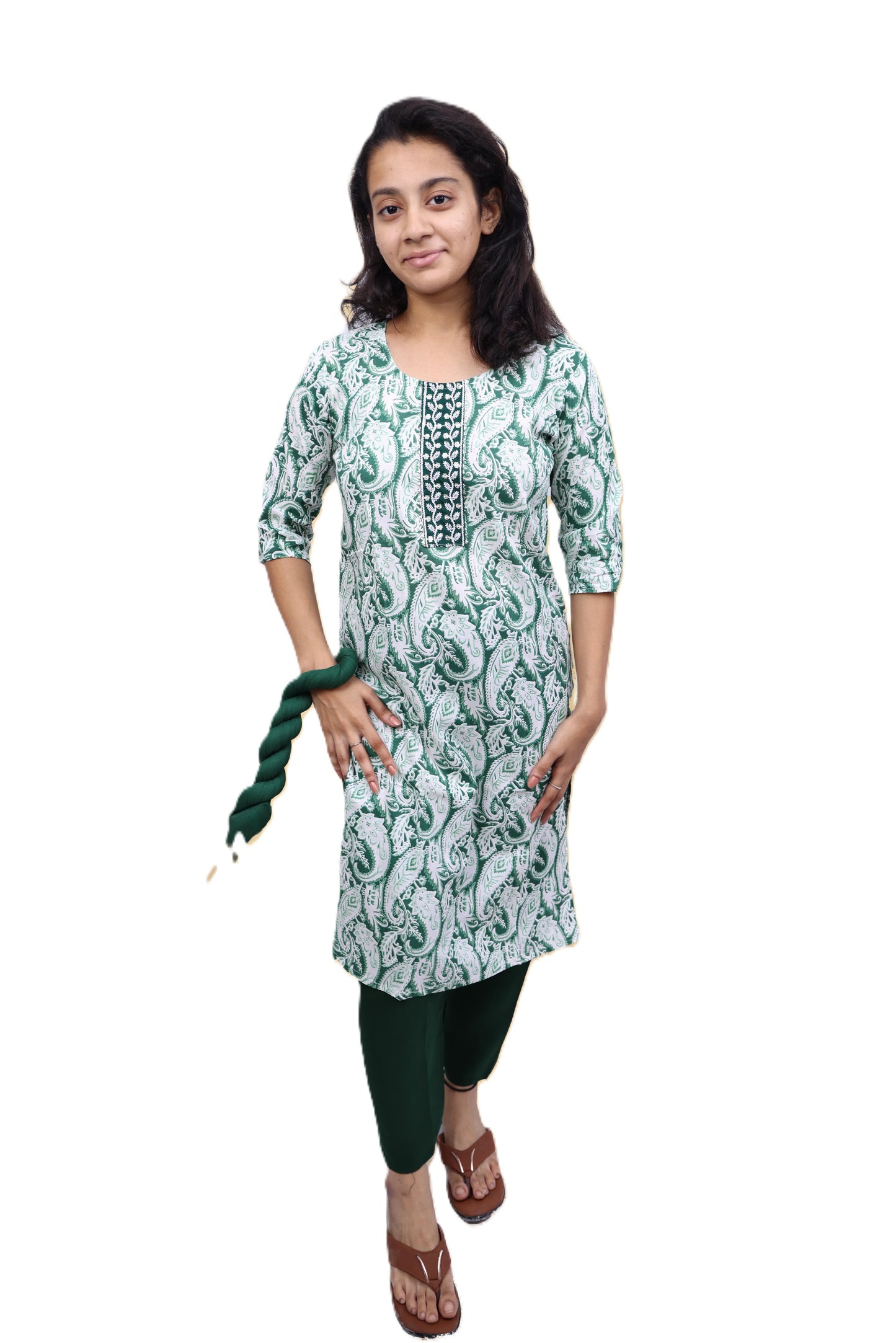 PickCell Cotton Printed Kurti With Bottom & Dupatta