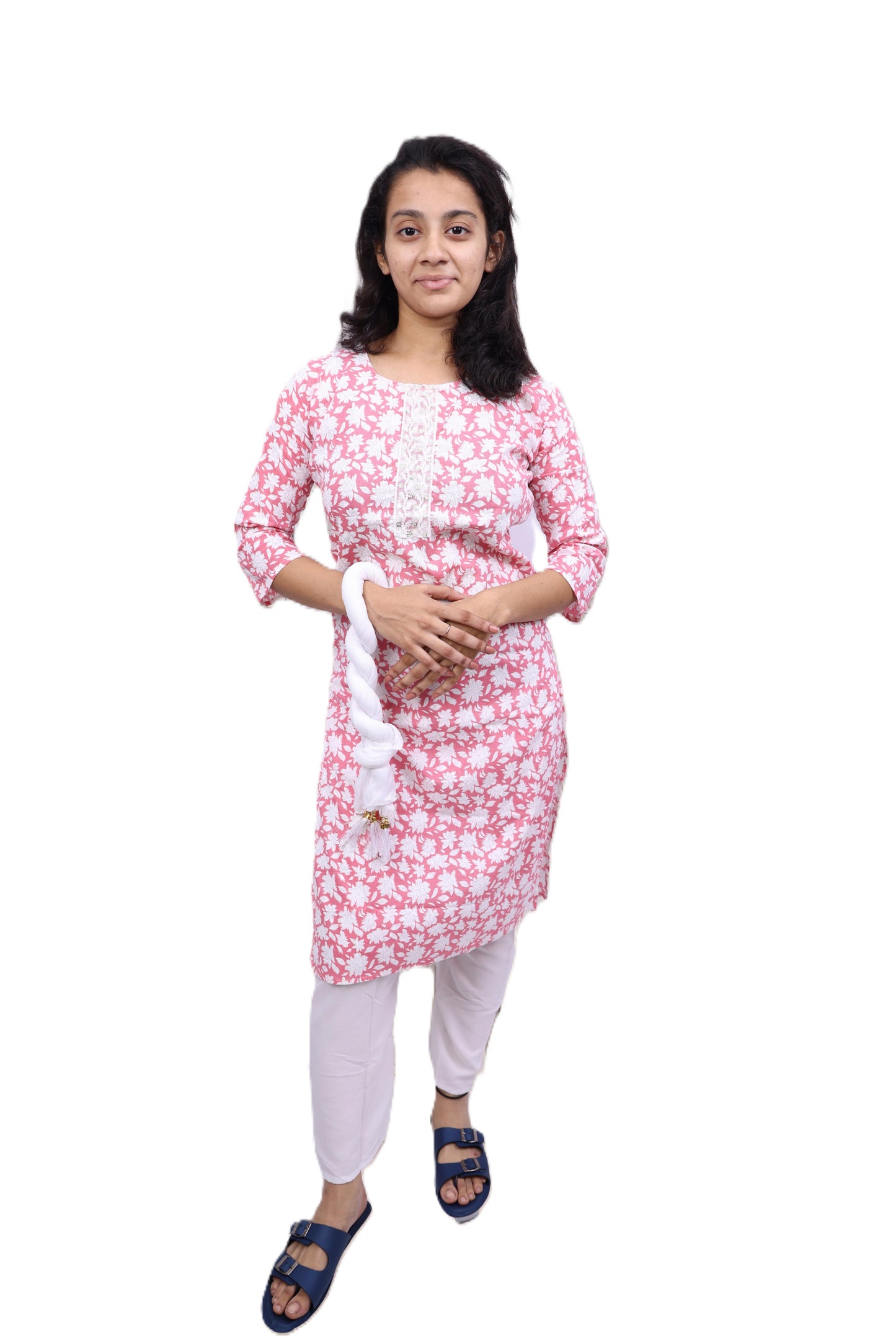 PickCell Cotton Printed Kurti With Bottom & Dupatta