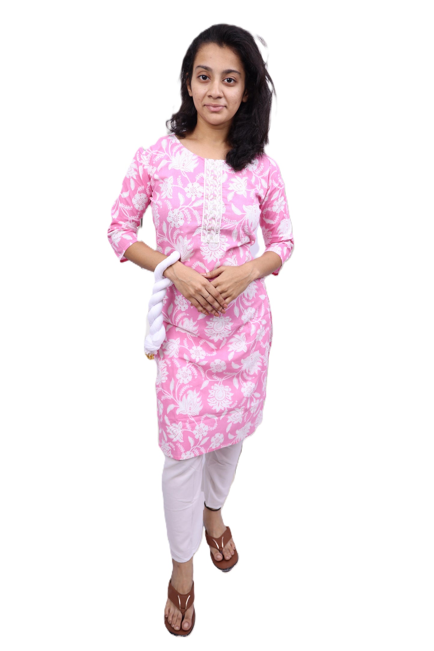 PickCell Cotton Printed Kurti With Bottom & Dupatta