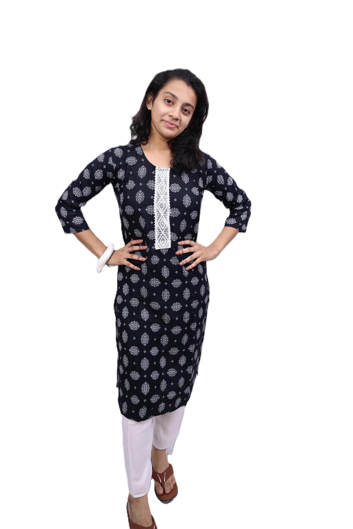 PickCell Cotton Printed Kurti With Bottom & Dupatta