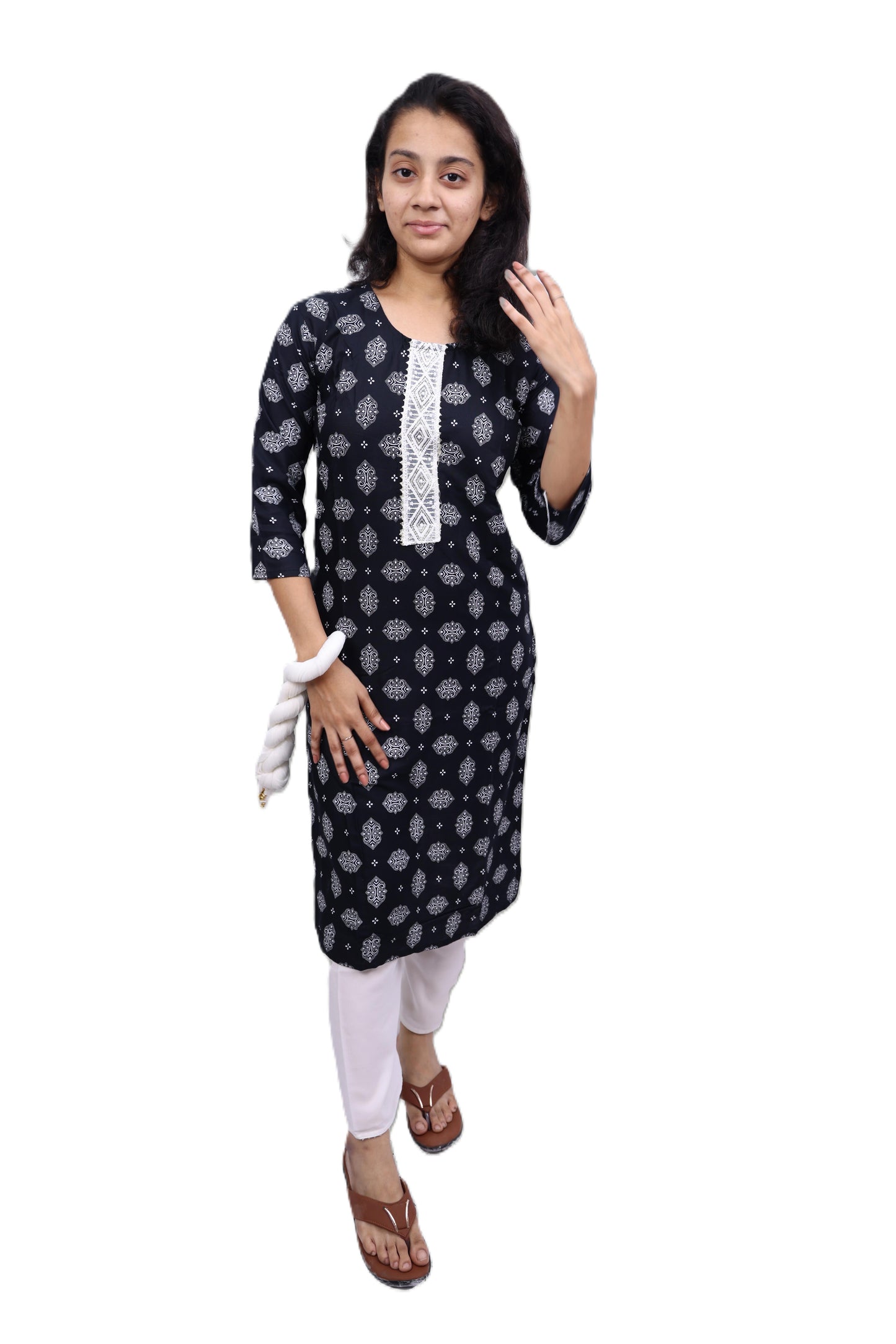 PickCell Cotton Printed Kurti With Bottom & Dupatta