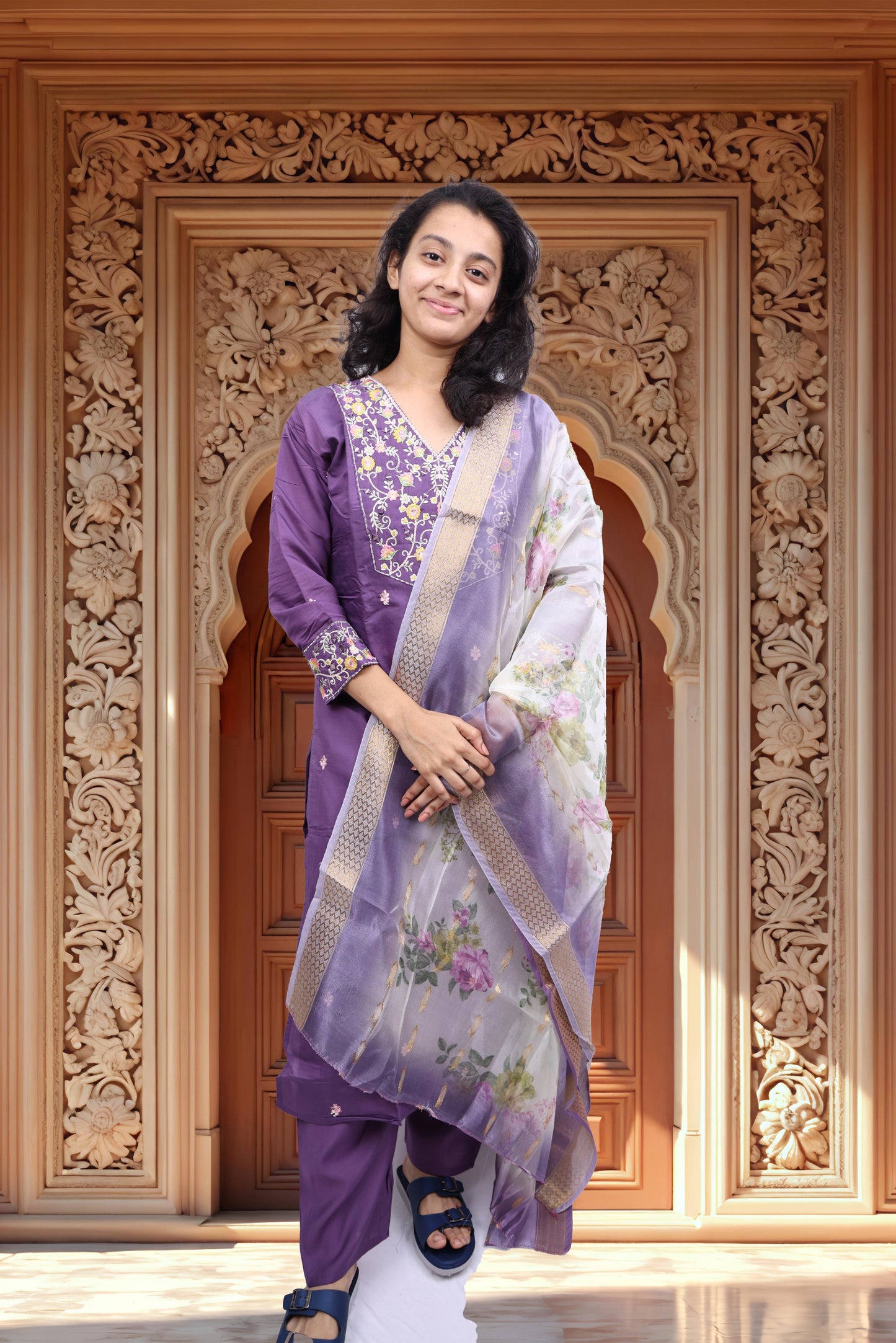 PickCell Embroidery Work Premium Kurti with Pyajama and Dupatta