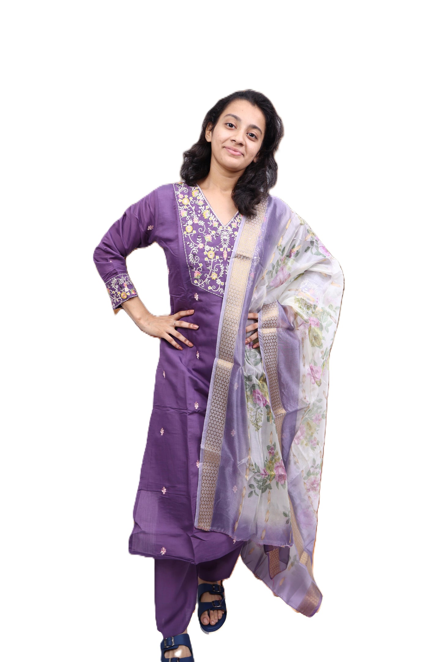 PickCell Embroidery Work Premium Kurti with Pyajama and Dupatta