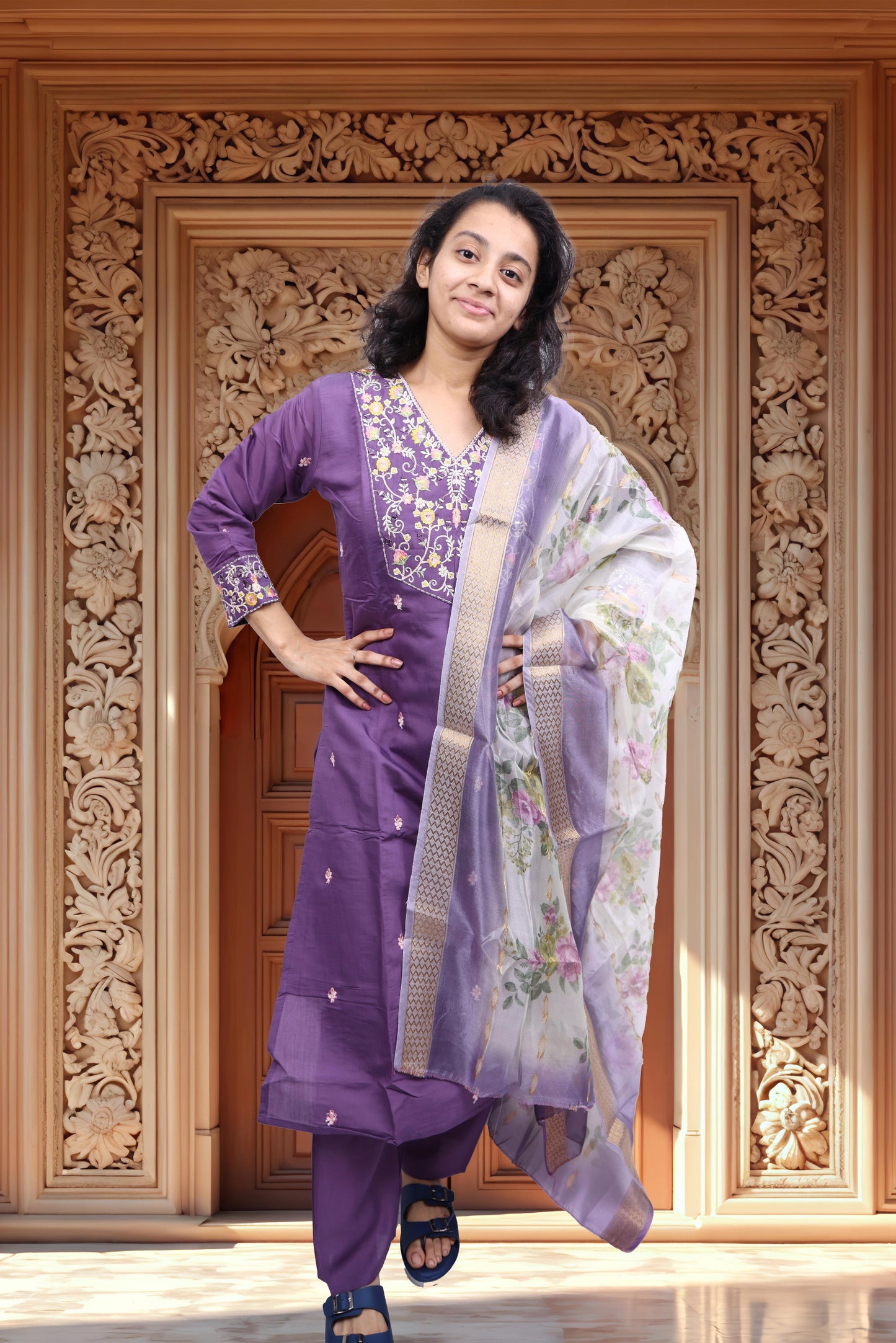 PickCell Embroidery Work Premium Kurti with Pyajama and Dupatta