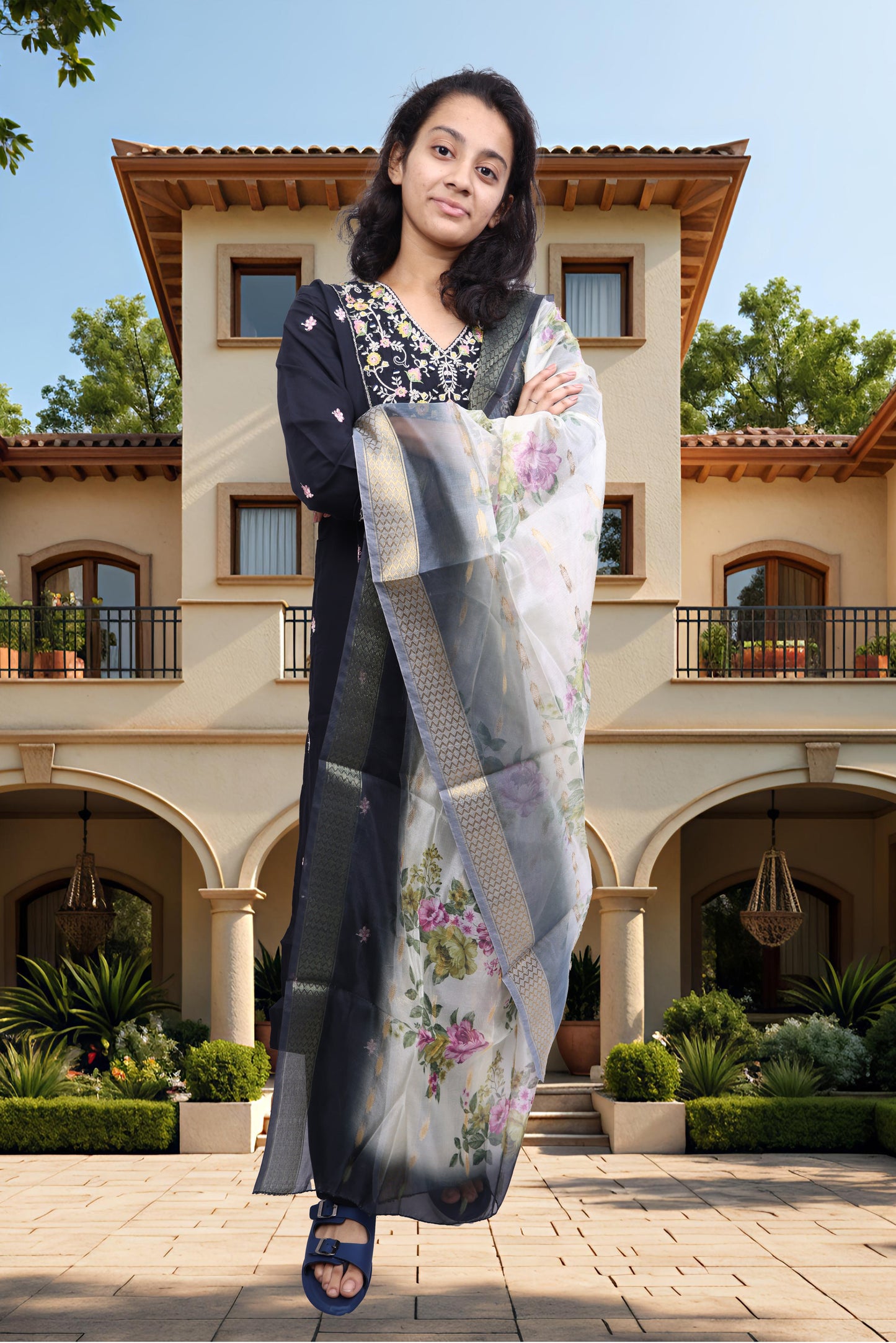 PickCell Embroidery Work Premium Kurti with Pyajama and Dupatta