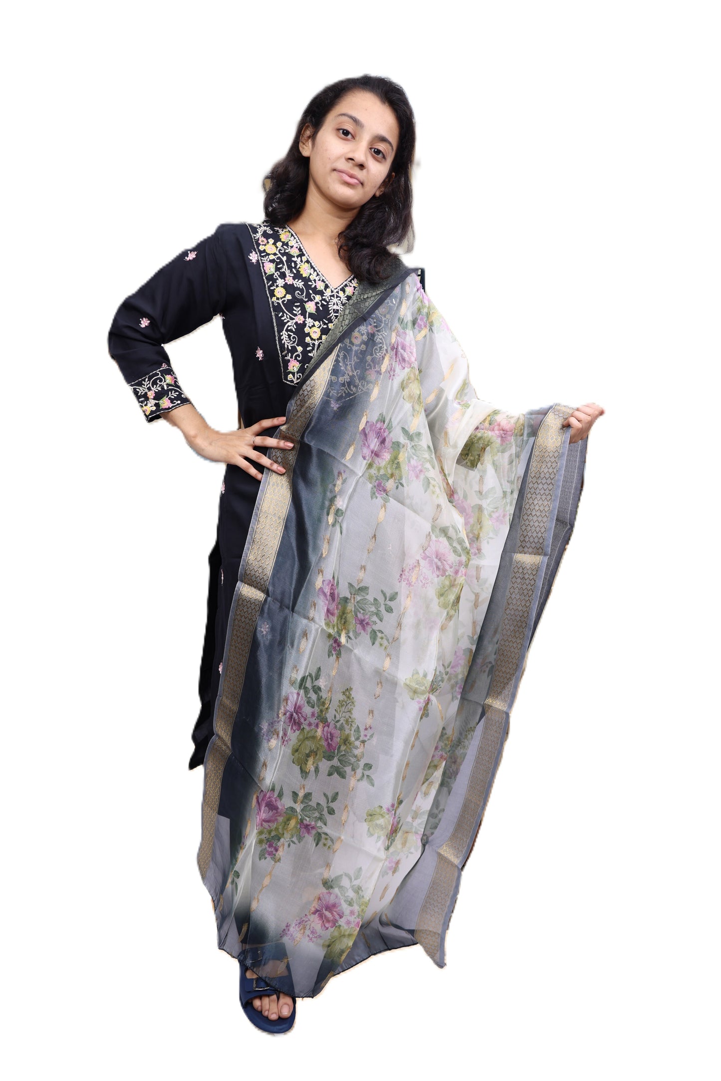PickCell Embroidery Work Premium Kurti with Pyajama and Dupatta