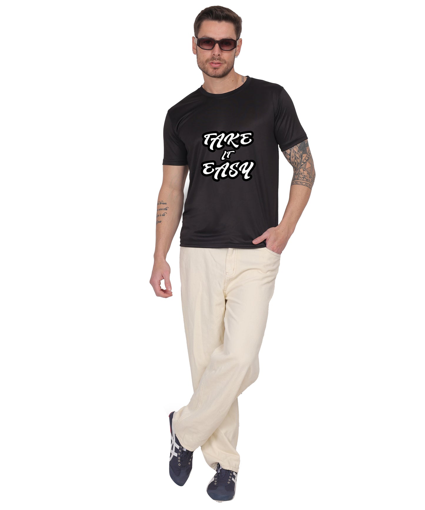 Generic Military Quote T-Shirt, Black Cotton, Short Sleeve, Regular Fit, Graphic Print, Crew Neck
