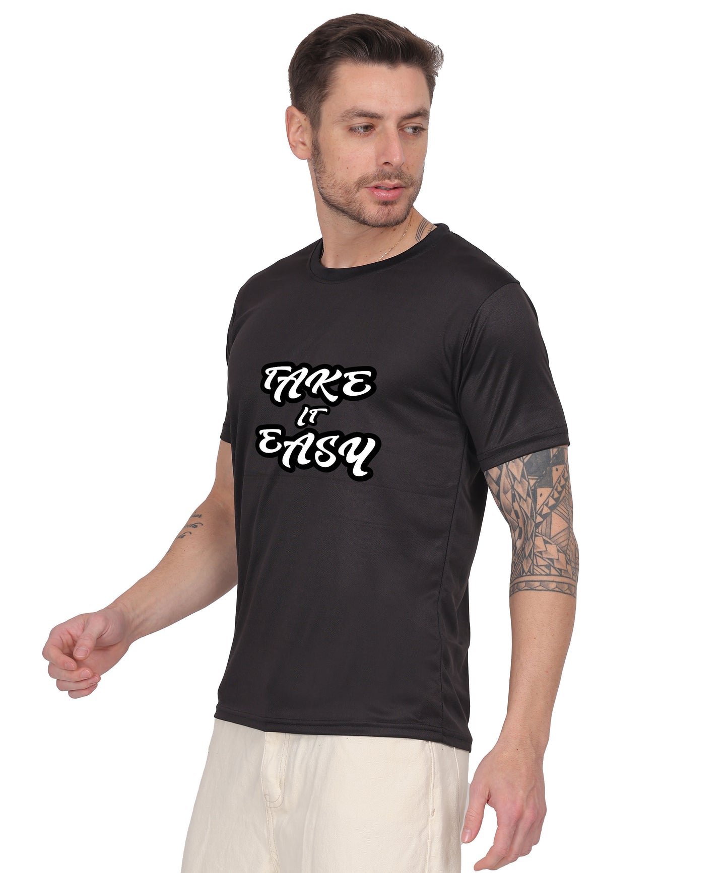 Generic Military Quote T-Shirt, Black Cotton, Short Sleeve, Regular Fit, Graphic Print, Crew Neck