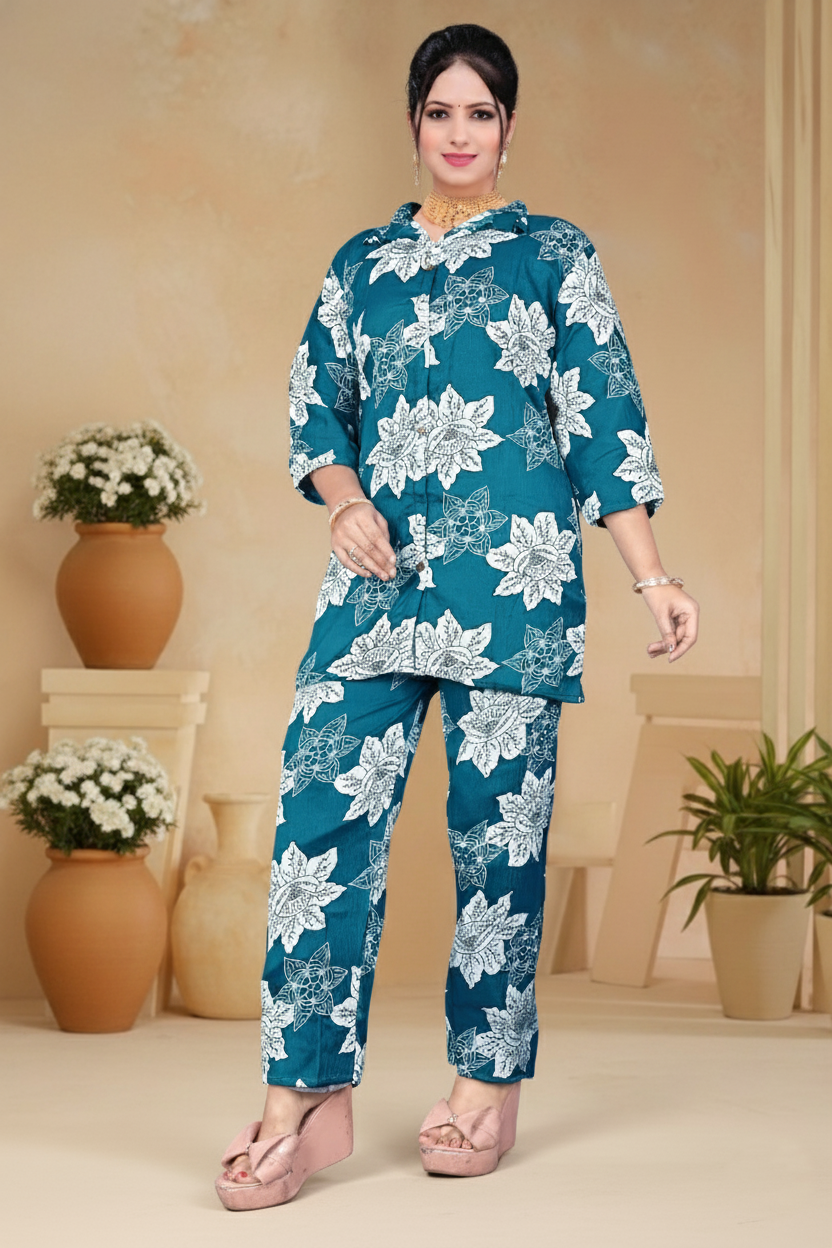 PickCell Printed Delta Fabric Coord Set for Women