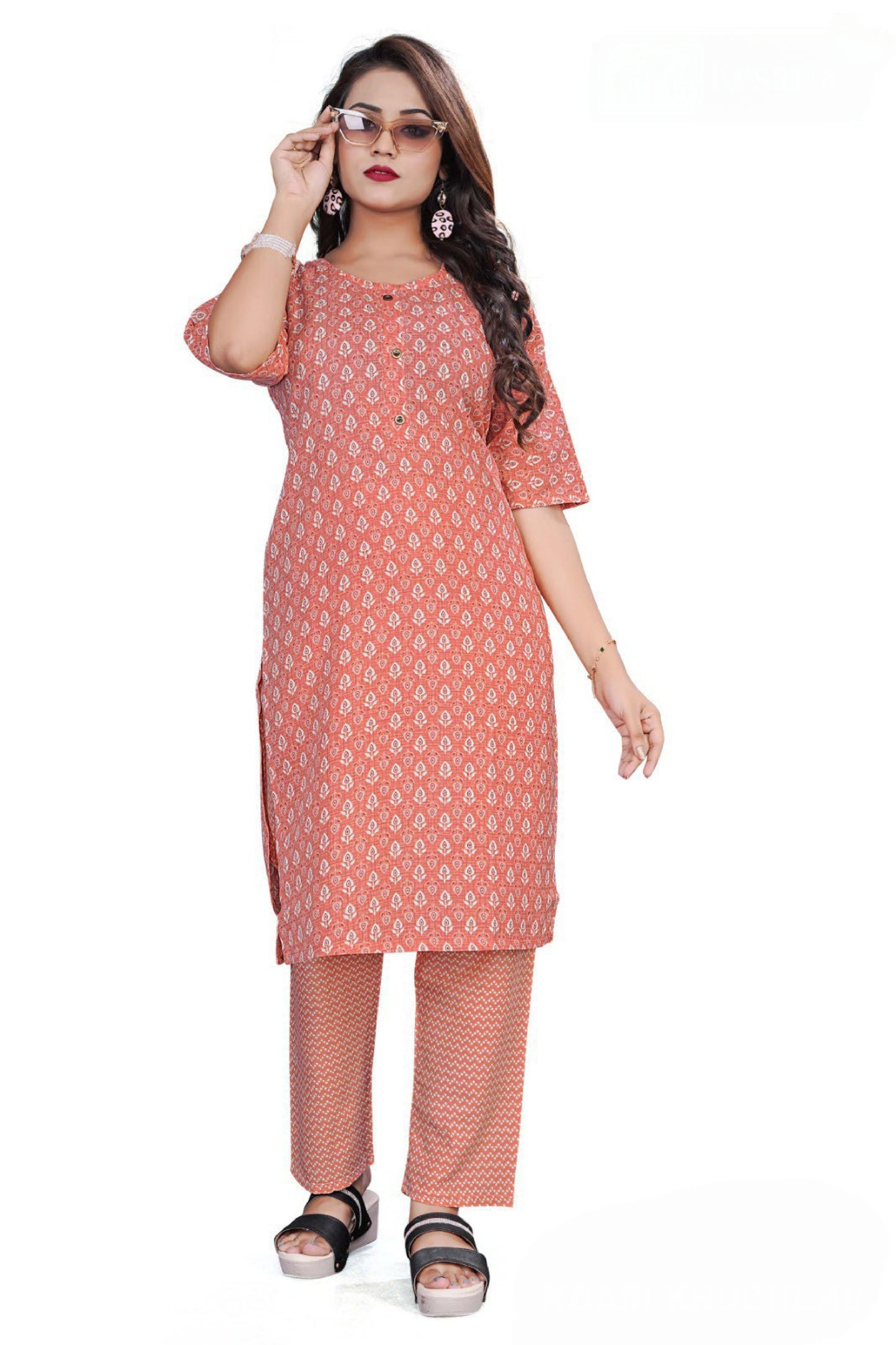 PickCell Khushi Printed Kurti with Bottom β Rayon Fabric