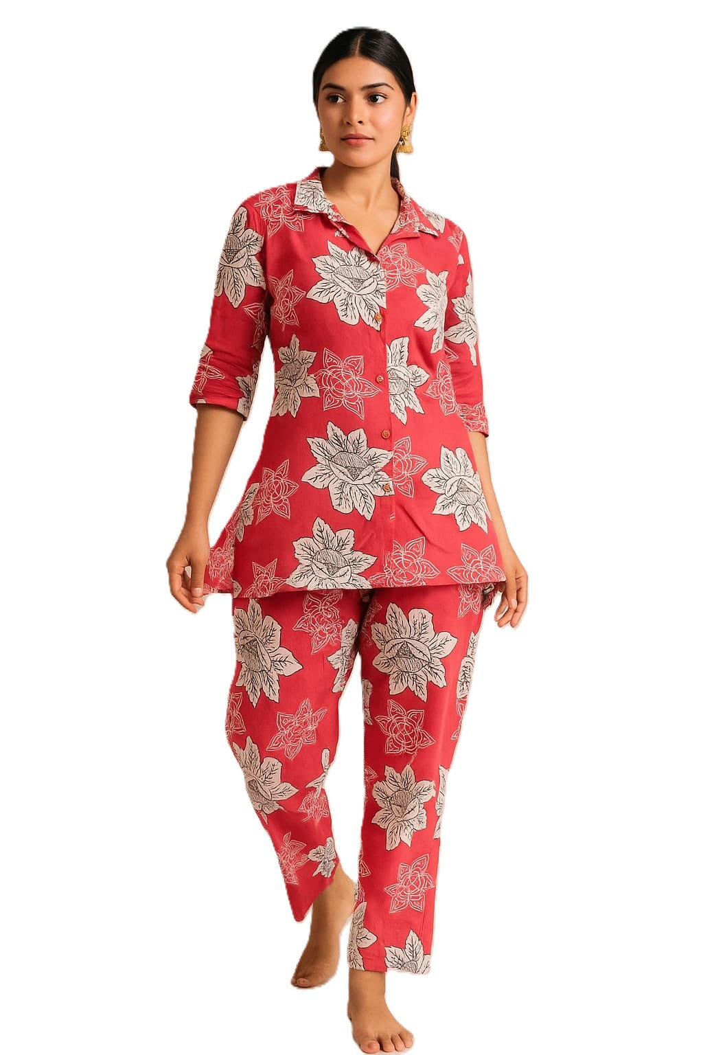 PickCell Printed Delta Fabric Coord Set for Women