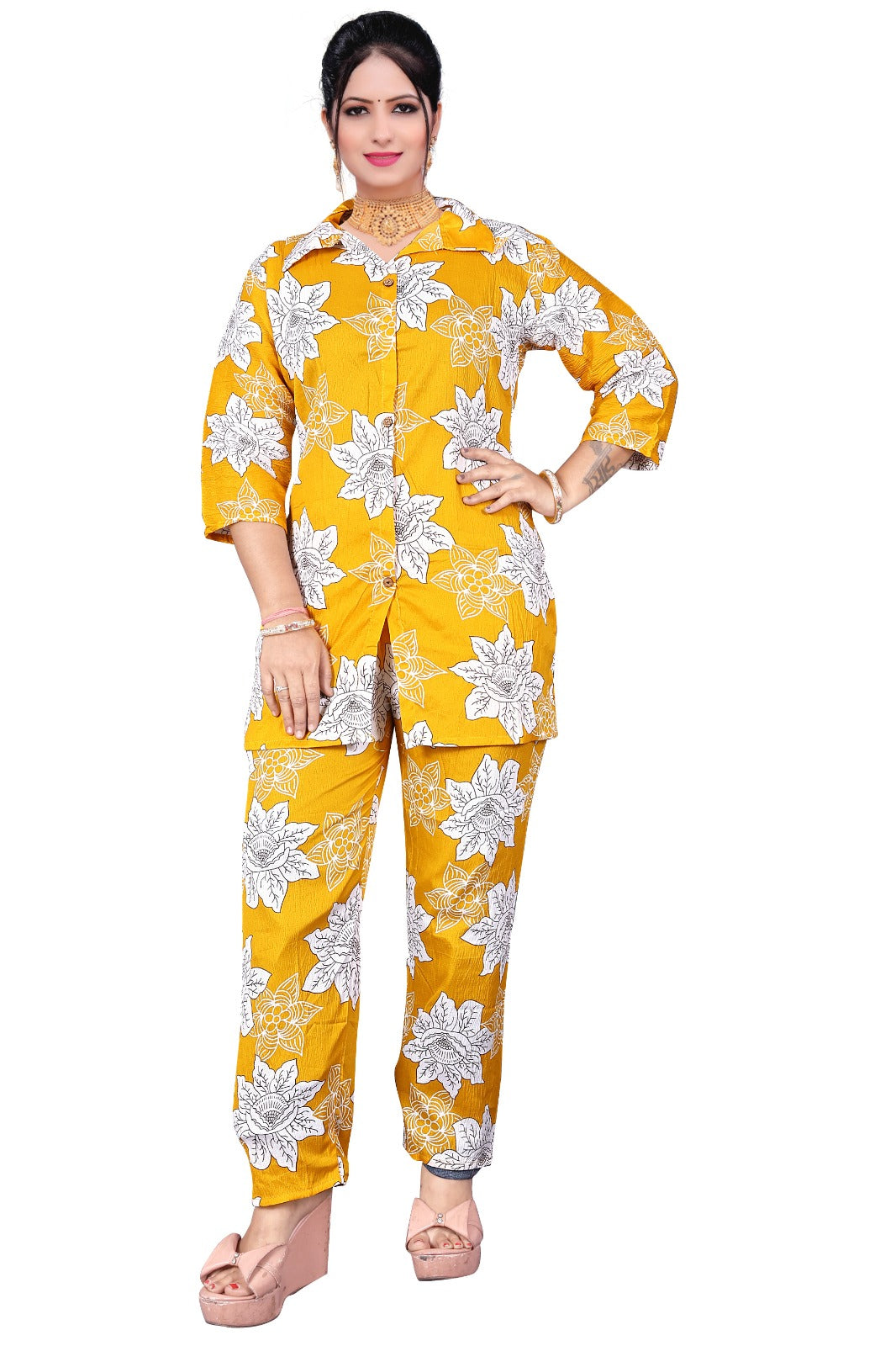 PickCell Printed Delta Fabric Coord Set for Women