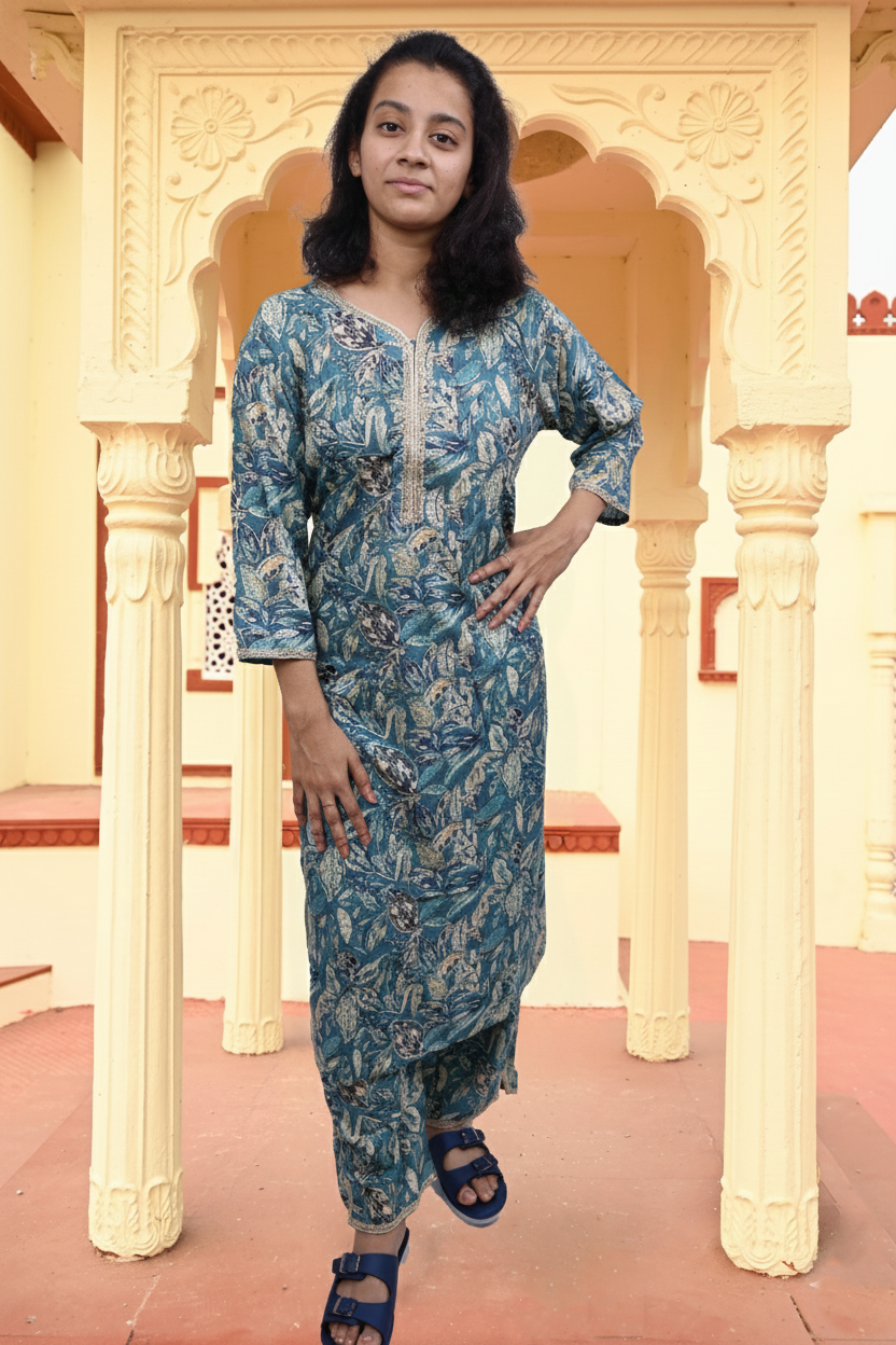 PickCell Handwork Kurti With Bottom