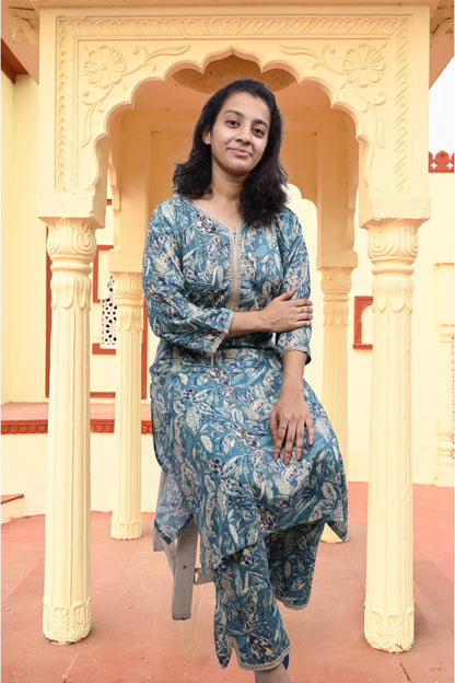 PickCell Handwork Kurti With Bottom
