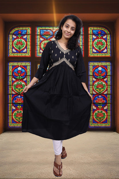 PickCell Embrodiary Long Frock Kurti