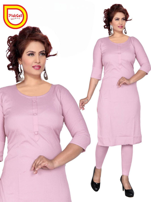 PickCell Babli Printed Straight Full Sleeves Kurti – Popcorn Fabric