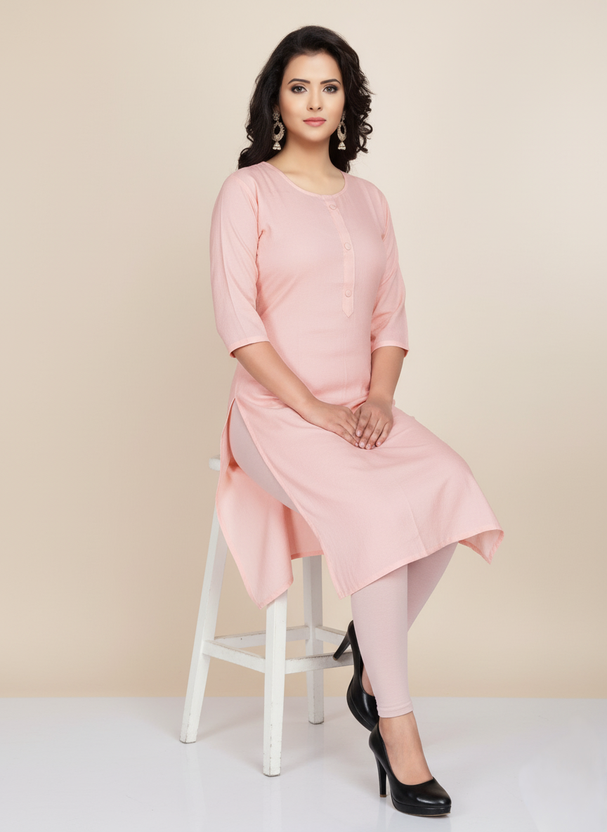PickCell Plain Straight Kurti