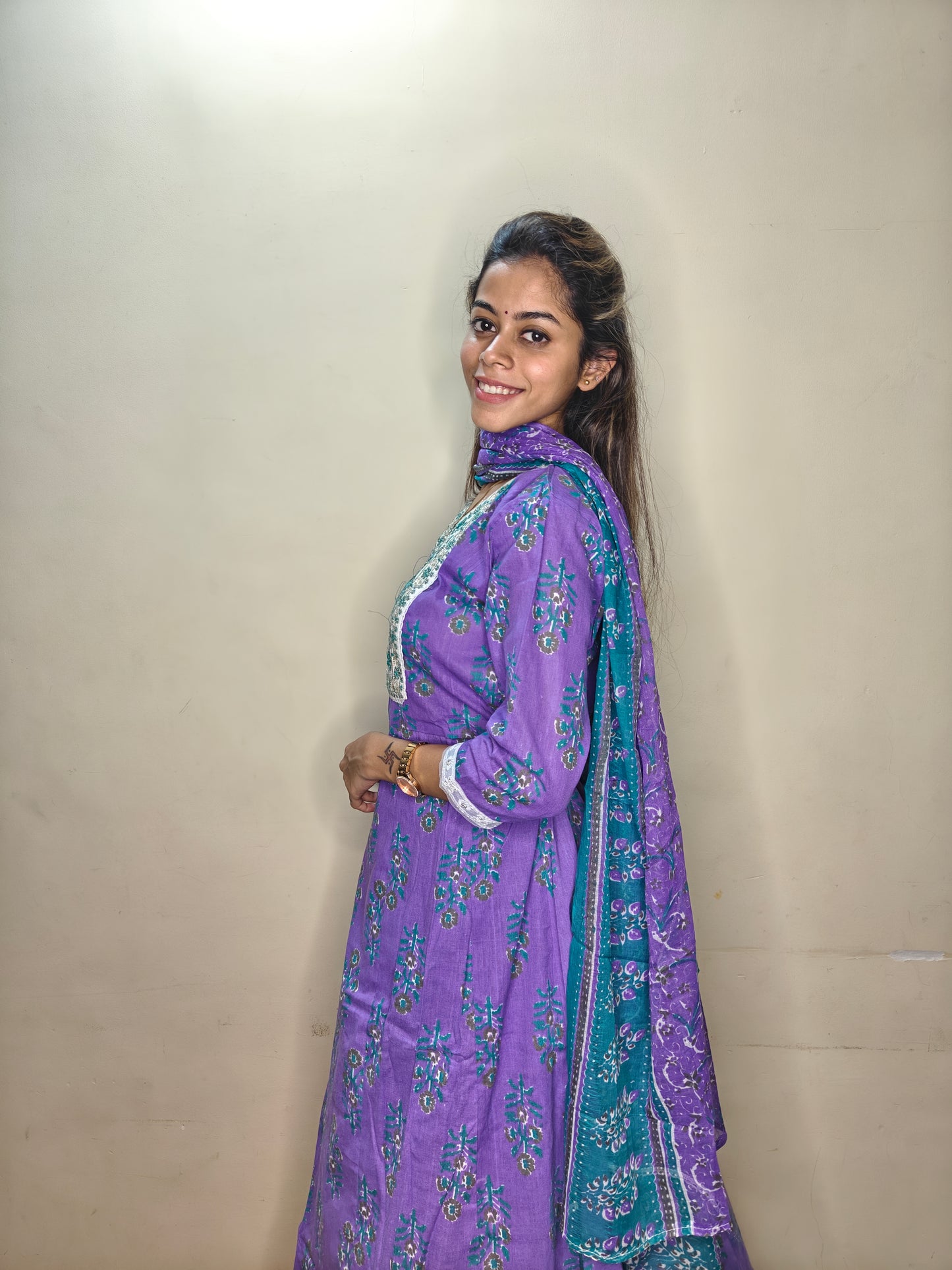 PickCell Heavy Embrodiary Work Kurti with Bottom & Dupatta