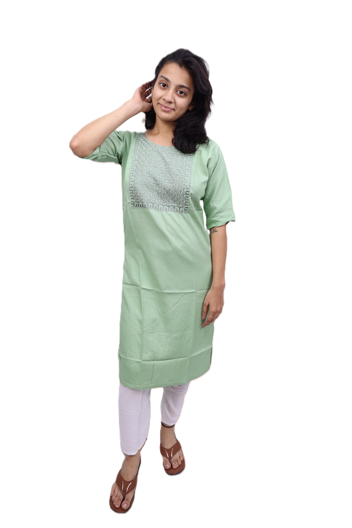 PickCell Kiwi Dyed Plain Kurti – Heavy Rayon Fabric | Elegant & Comfortable l✨ Elegant Simplicity in Premium Fabric