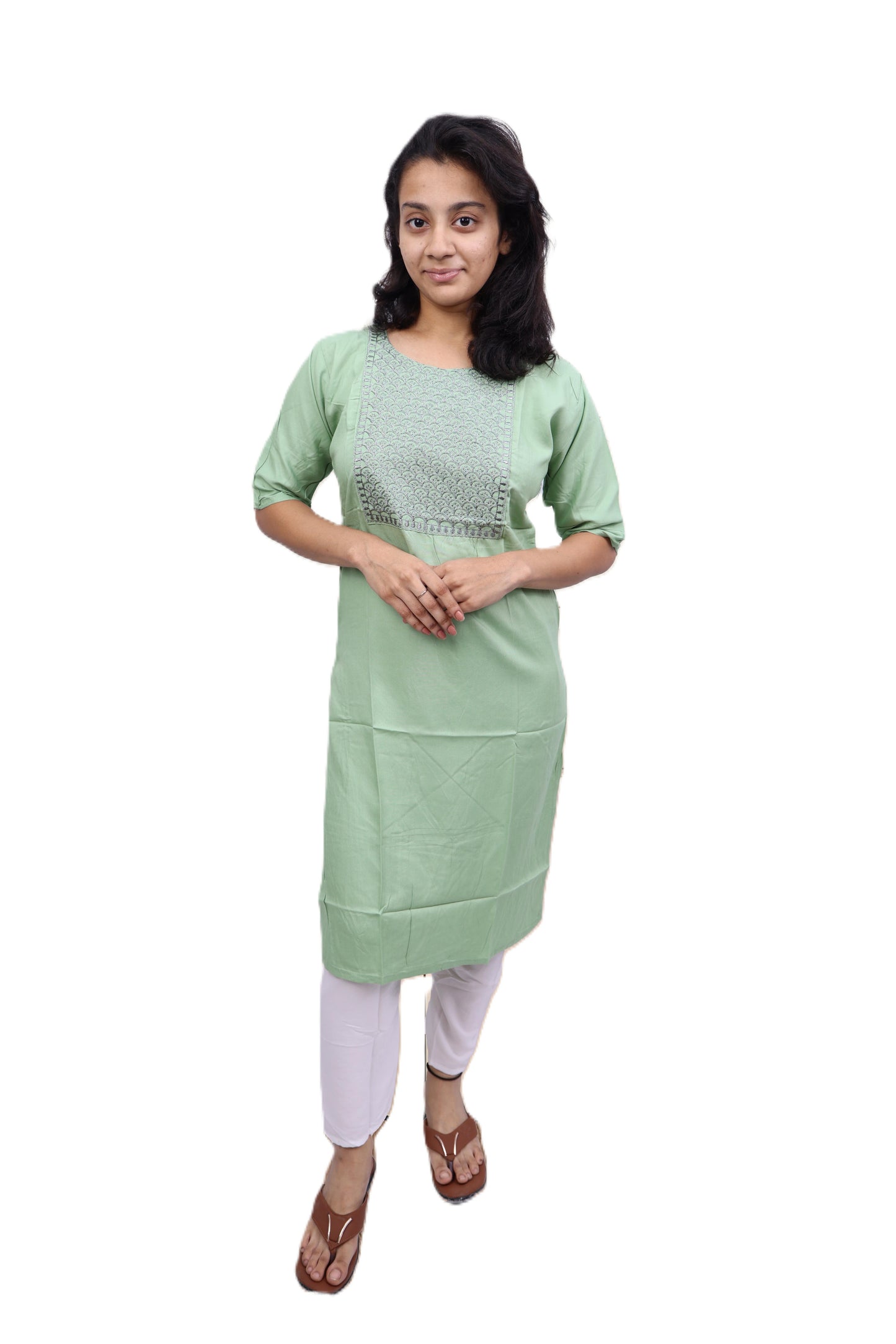 PickCell Kiwi Dyed Plain Kurti – Heavy Rayon Fabric | Elegant & Comfortable l✨ Elegant Simplicity in Premium Fabric