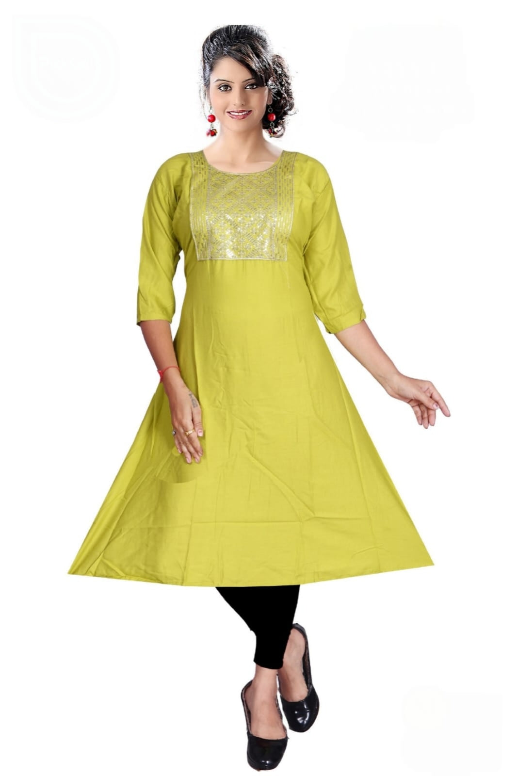 PickCell Navya Heavy Rayon Kurti with Neck Work  Stylish Women Kurti for Party & Daily Wear