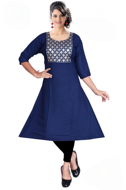 PickCell Navya Heavy Rayon Kurti with Neck Work  Stylish Women Kurti for Party & Daily Wear