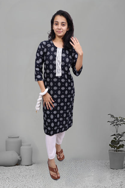 PickCell Cotton Printed Kurti With Bottom & Dupatta