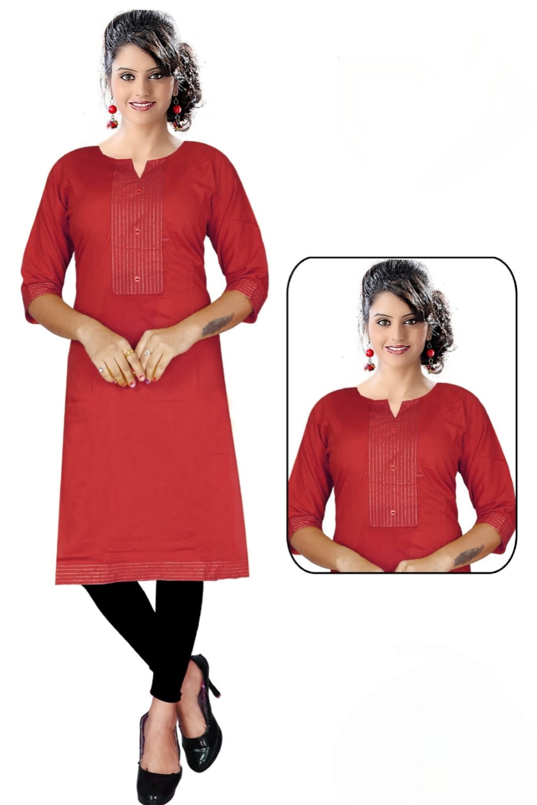 PickCell Gold Line Rayon Kurti  Elegant Ethnic Wear for Women | Party & Daily Wear