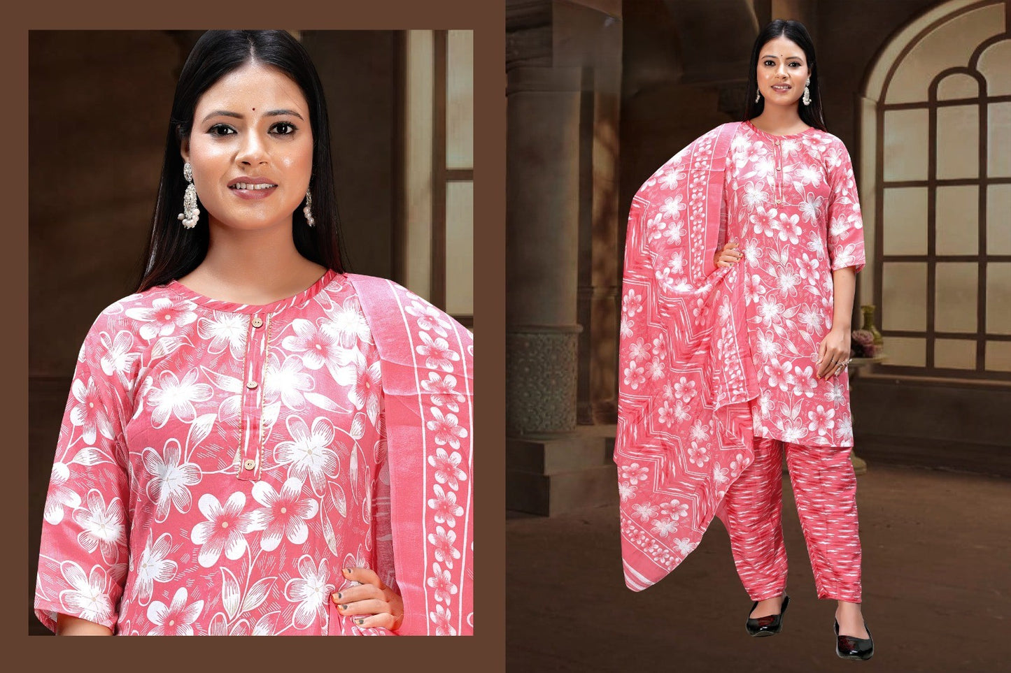 PickCell Women Kurti with Botttom & Dupatta (3 pcs set)