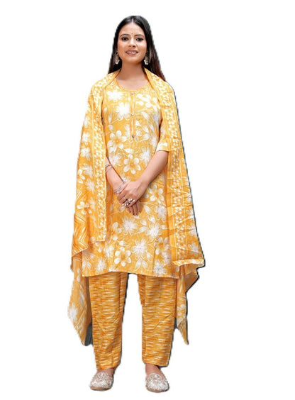PickCell Women Kurti with Botttom & Dupatta (3 pcs set)