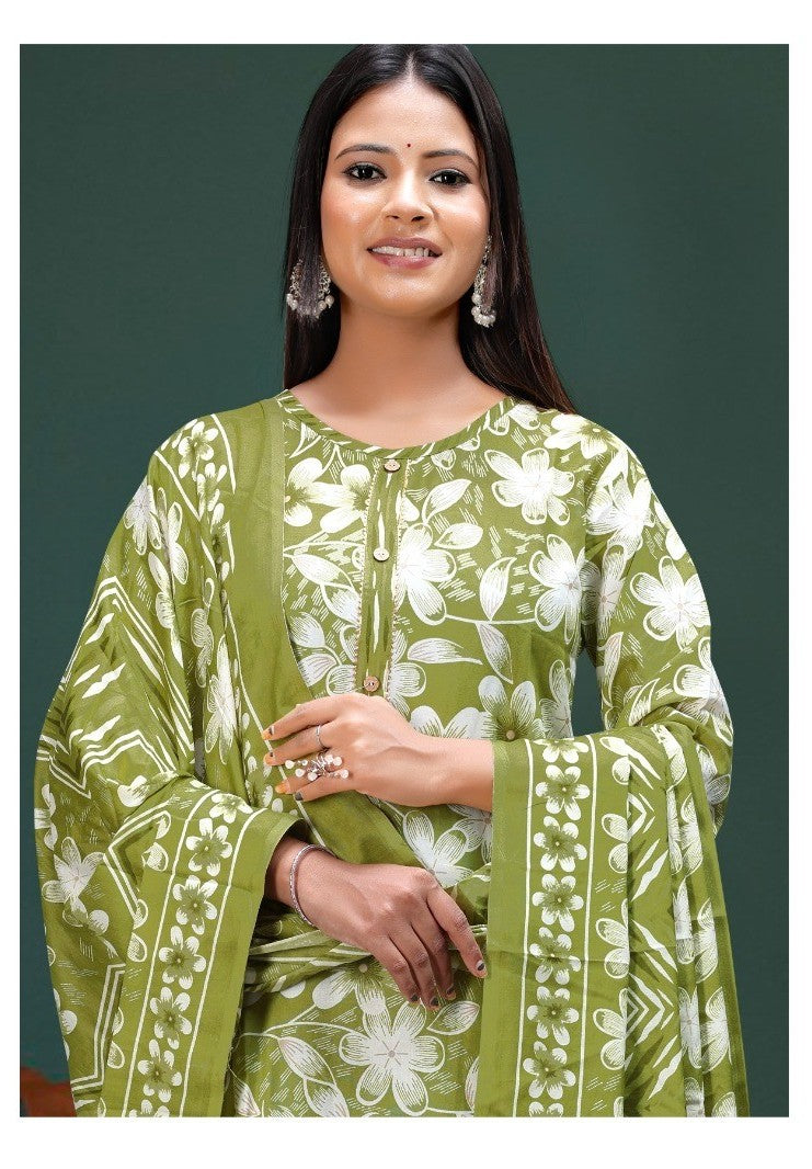 PickCell Women Kurti with Botttom & Dupatta (3 pcs set)