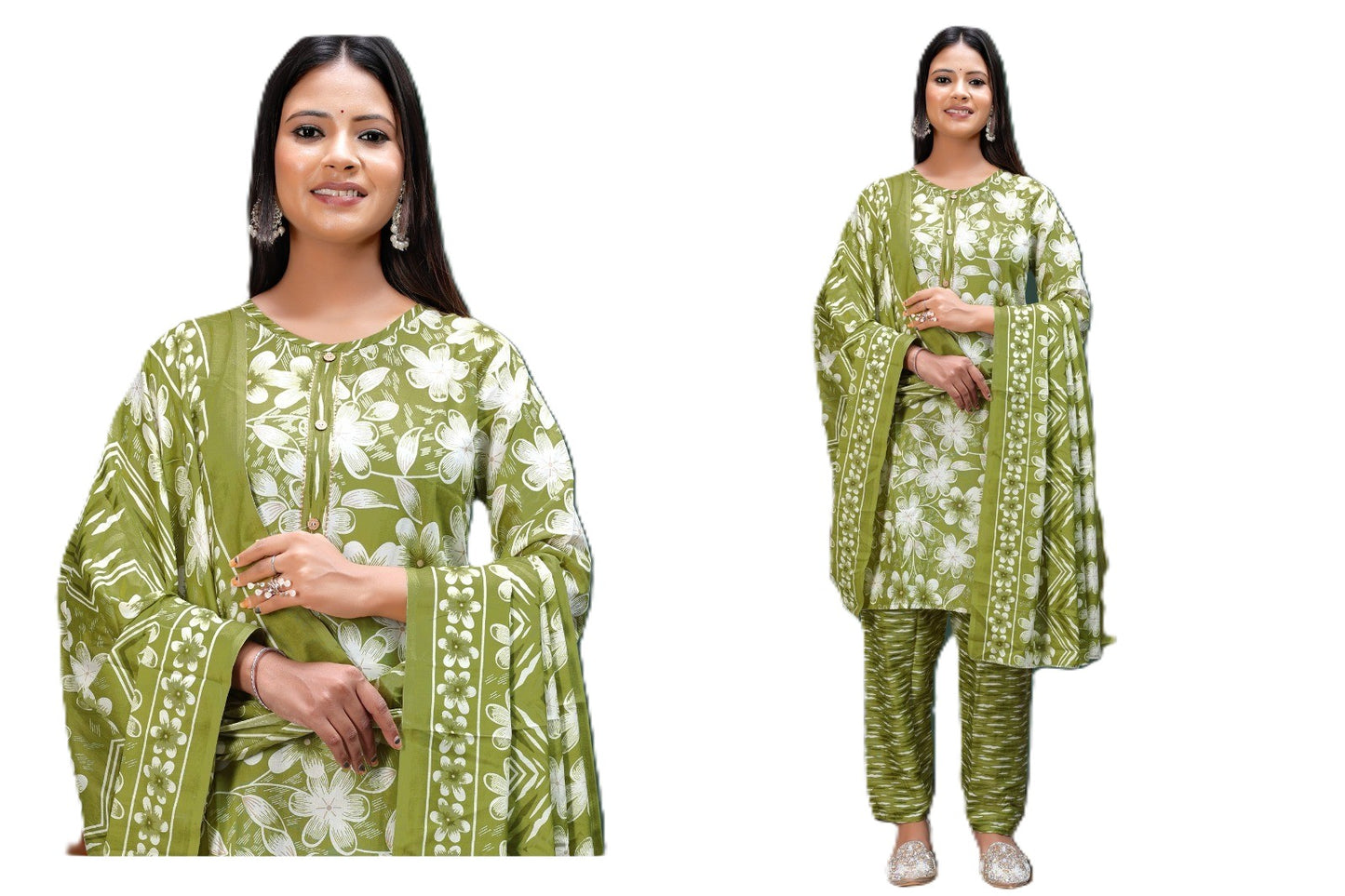 PickCell Women Kurti with Botttom & Dupatta (3 pcs set)