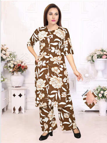 PickCell Heavy Reyon Printed Long Coord Set  for Women