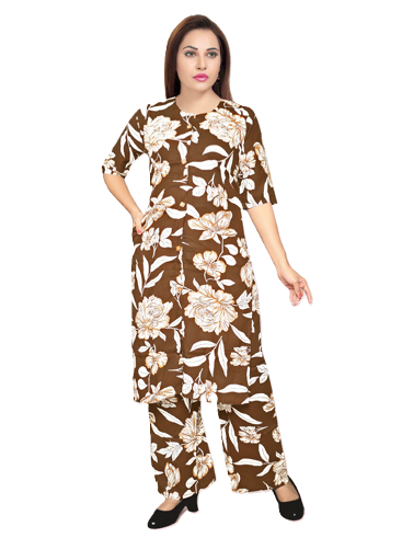 PickCell Heavy Reyon Printed Long Coord Set  for Women